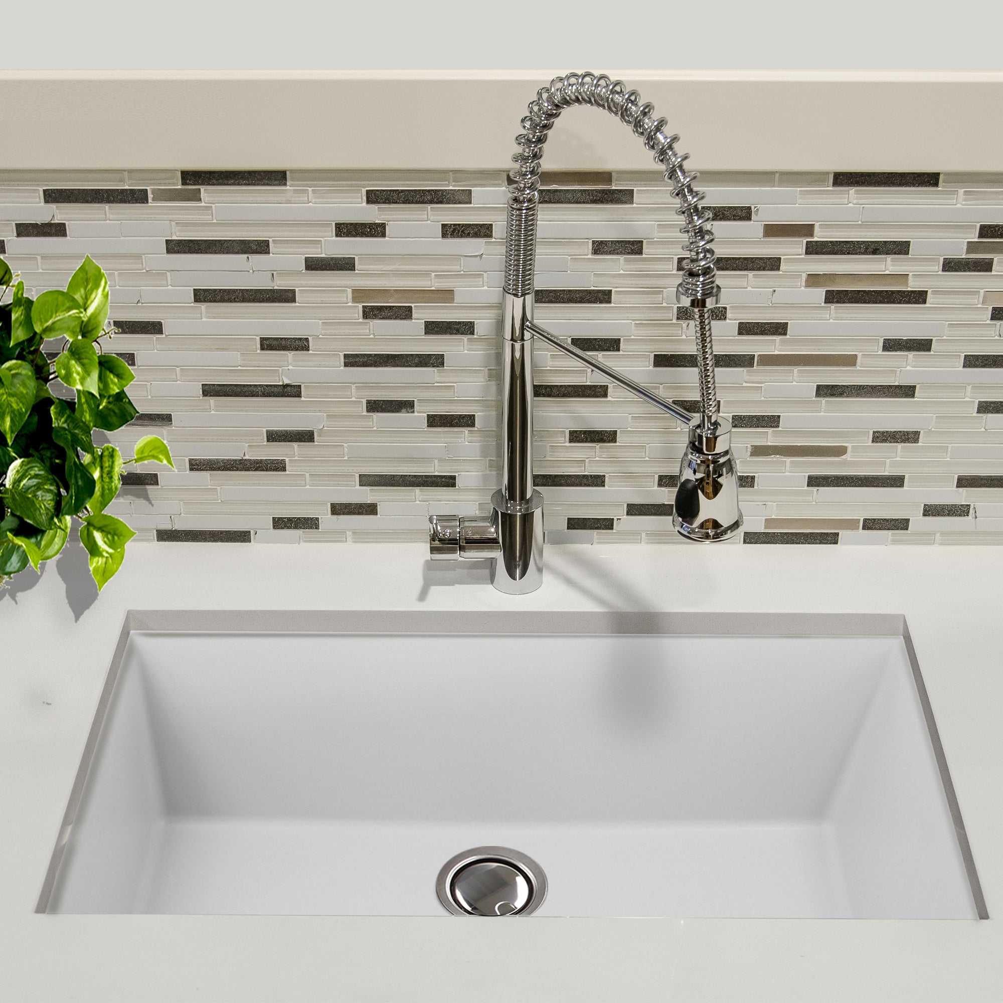 Alternate Image for Nantucket Sinks Plymouth 33" Granite Composite Kitchen Sink, White, PR3320-W-UM