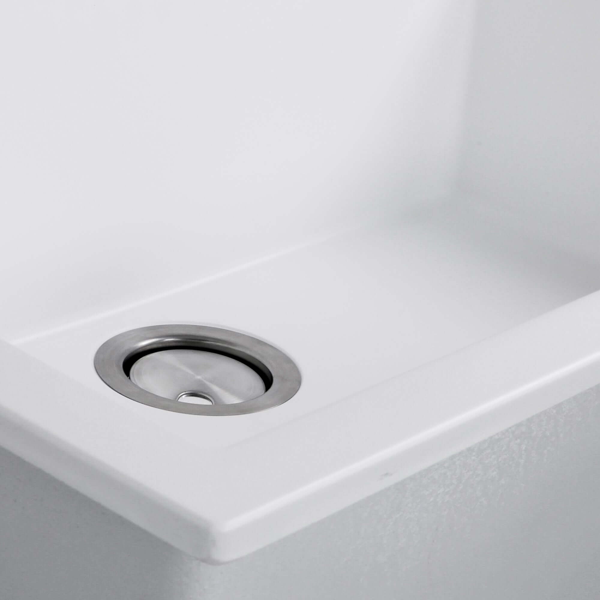 Alternate Image for Nantucket Sinks Plymouth 33" Granite Composite Kitchen Sink, White, PR3322-DM-W