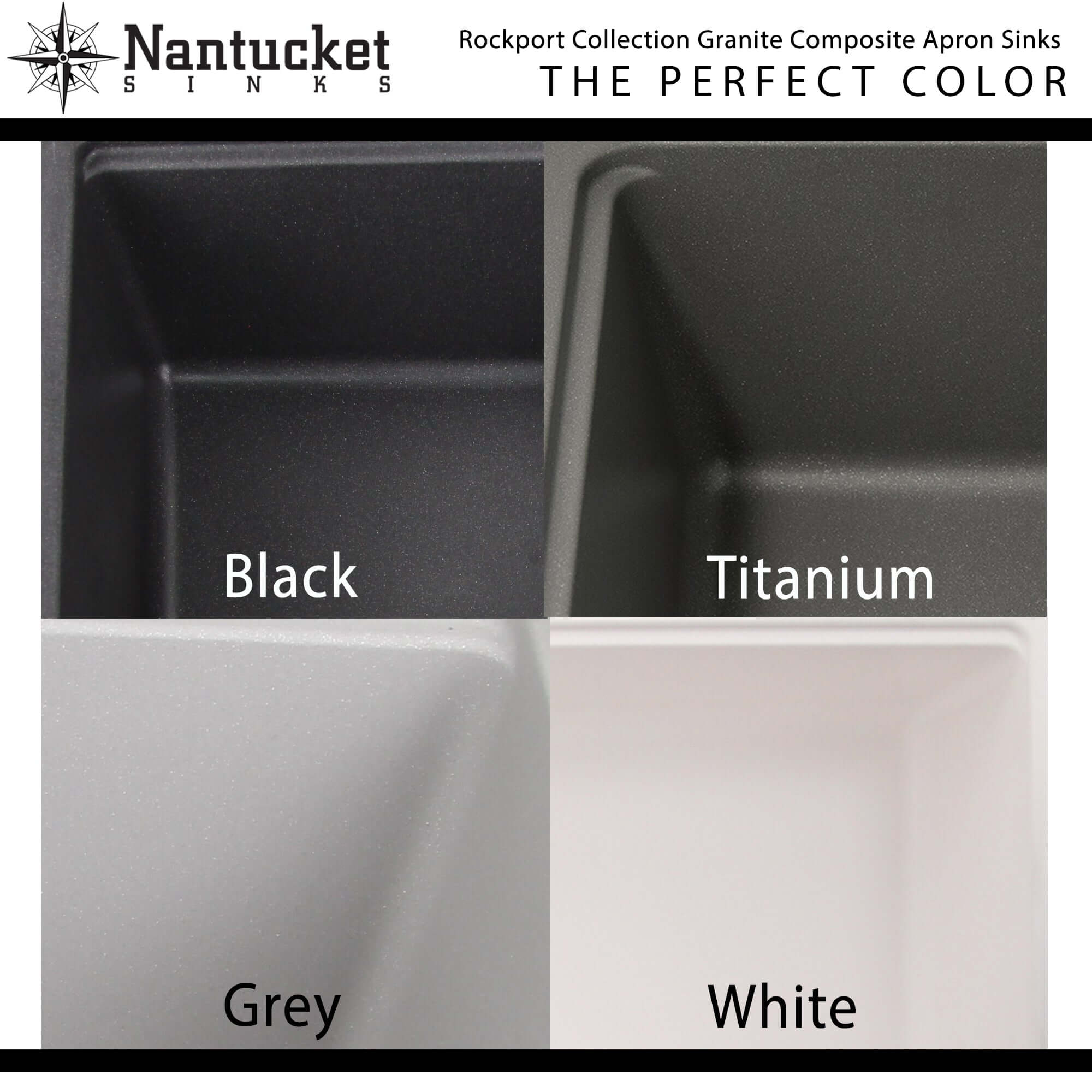 Alternate Image for Nantucket Sinks Rockport 33" Granite Composite Workstation Farmhouse Sink with Accessories, Black, PR3320-APS-BL