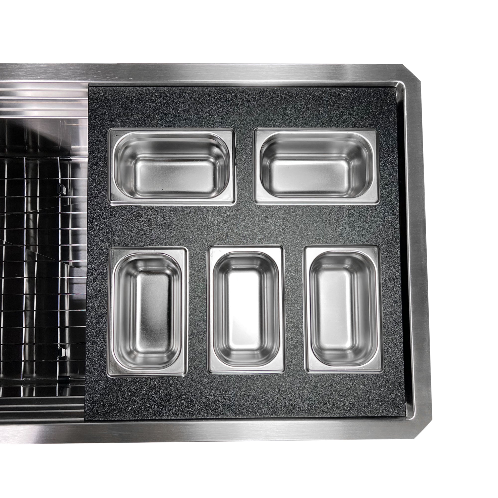 Nantucket sinks premium kitchen 18 prep station condiment tray hdpe/stainless steel alternate product image