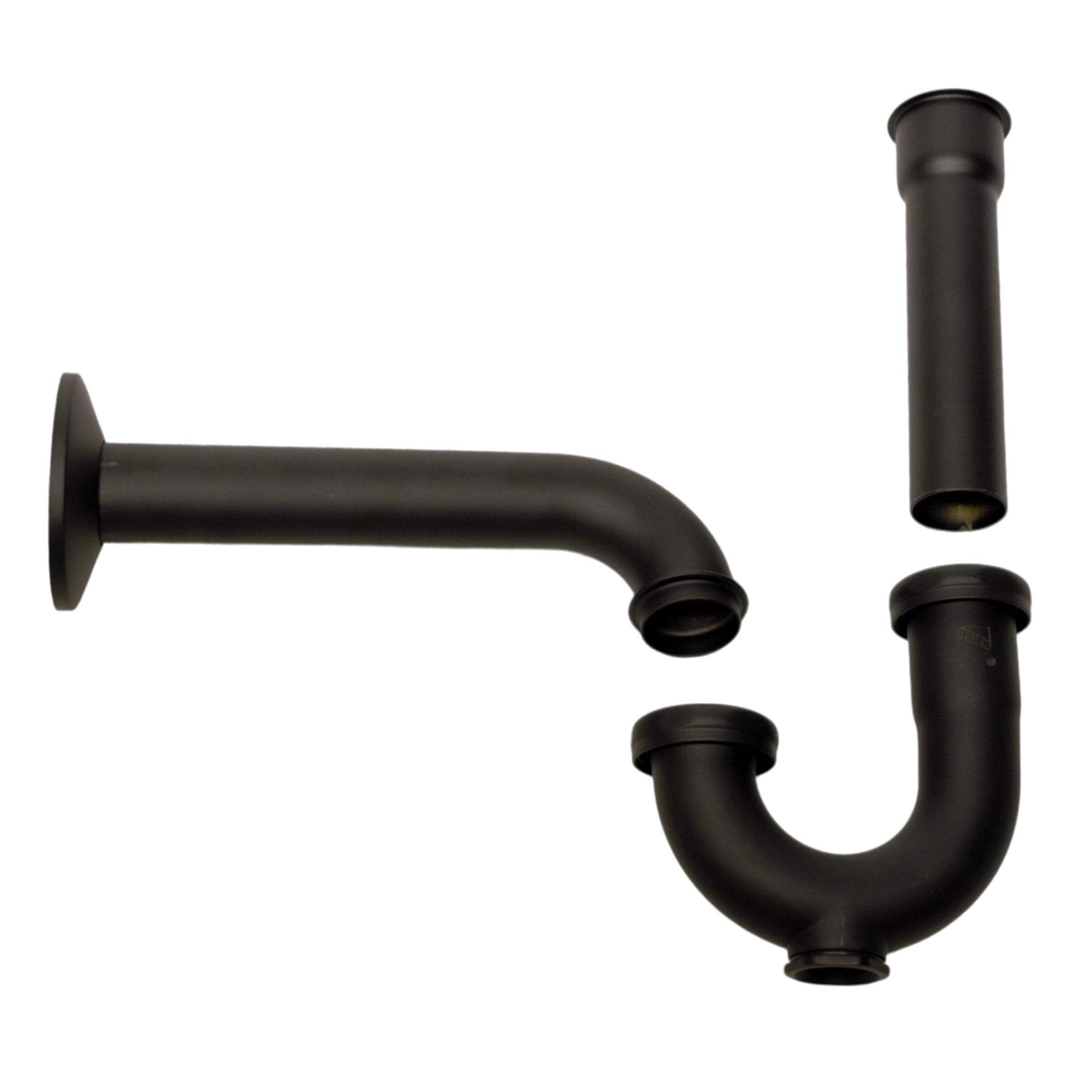 Alternate Image for Nantucket Sinks Premium Accessories' P-Trap - Matte Black, Brass/PVC, PT-MBL
