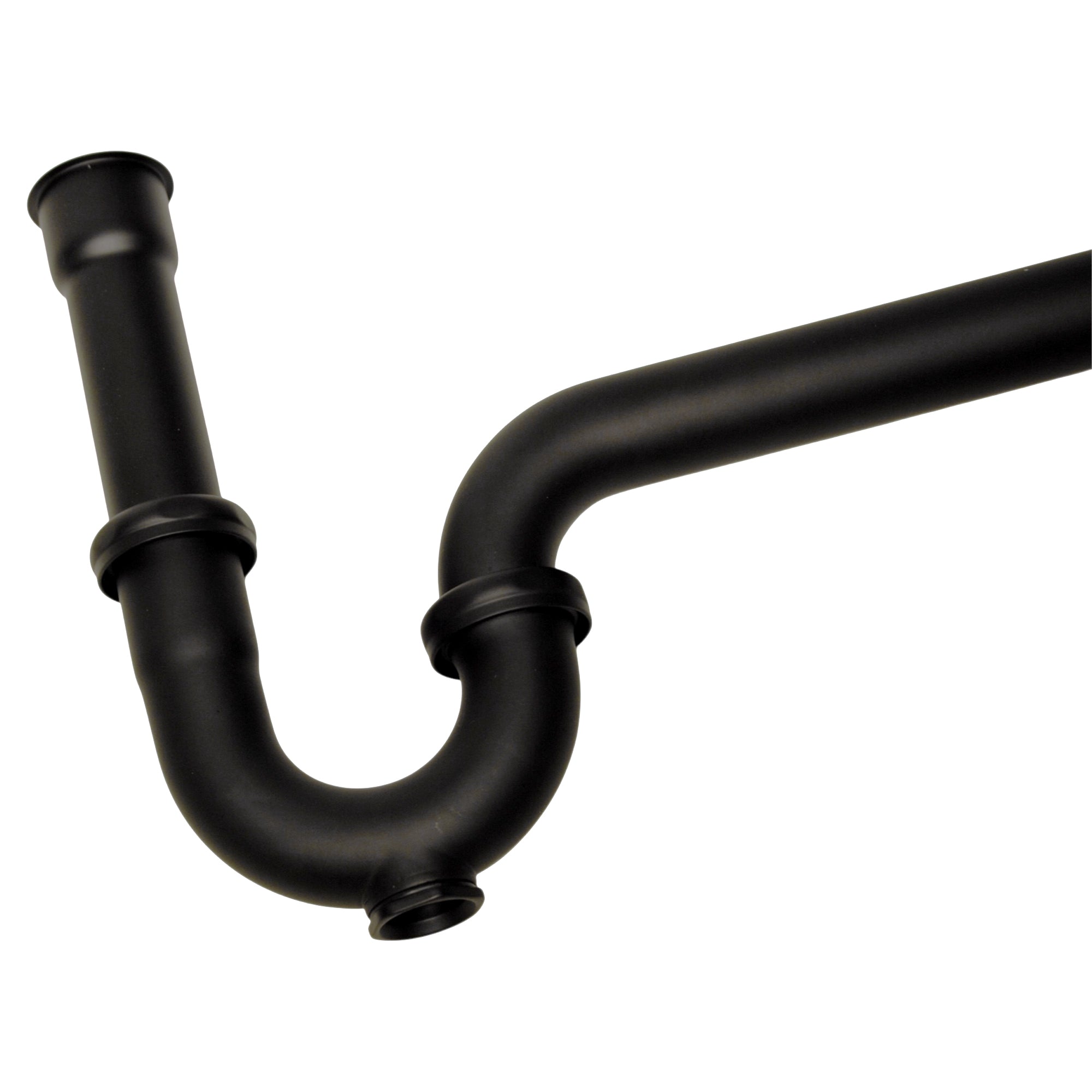 Alternate Image for Nantucket Sinks Premium Accessories' P-Trap - Matte Black, Brass/PVC, PT-MBL