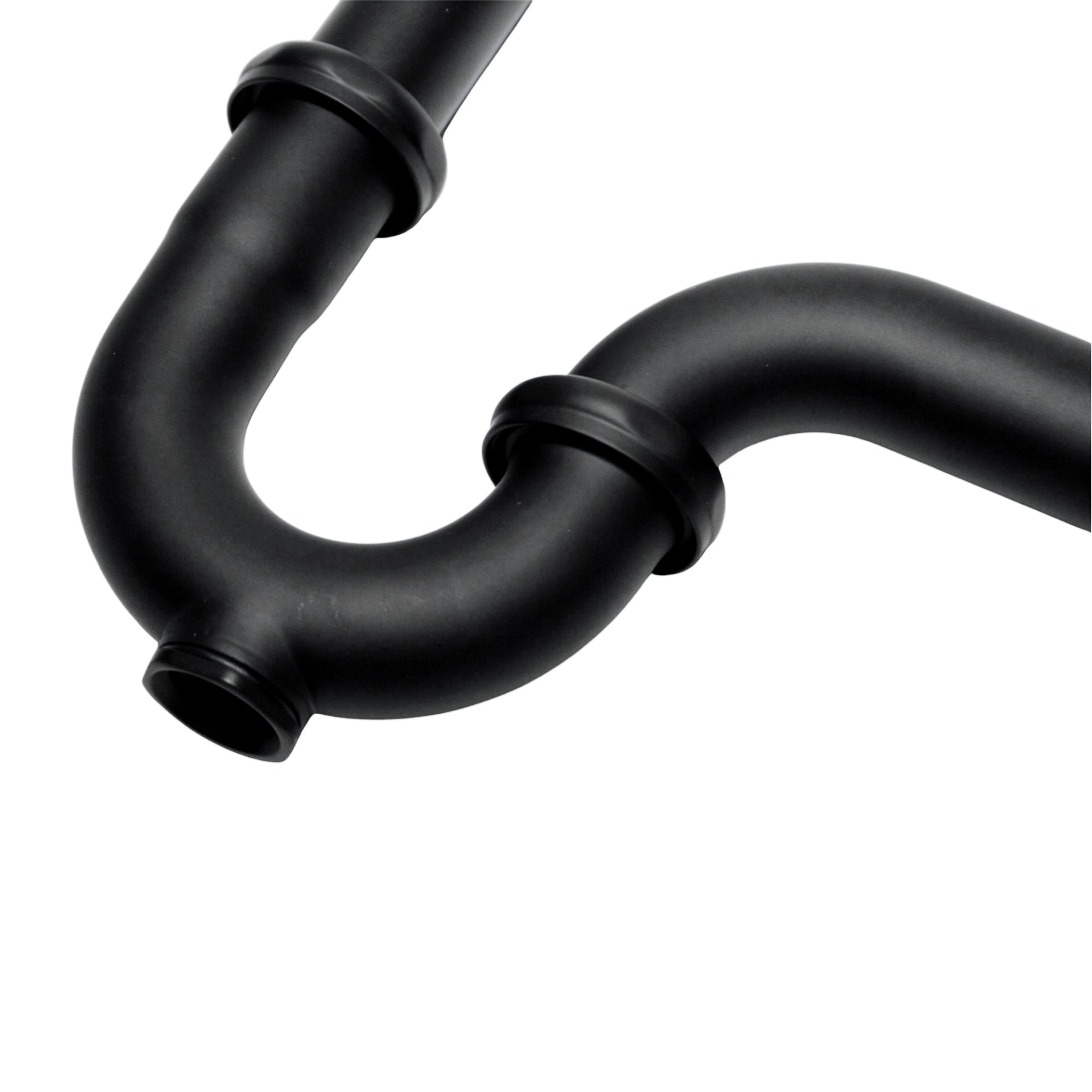 Alternate Image for Nantucket Sinks Premium Accessories' P-Trap - Matte Black, Brass/PVC, PT-MBL