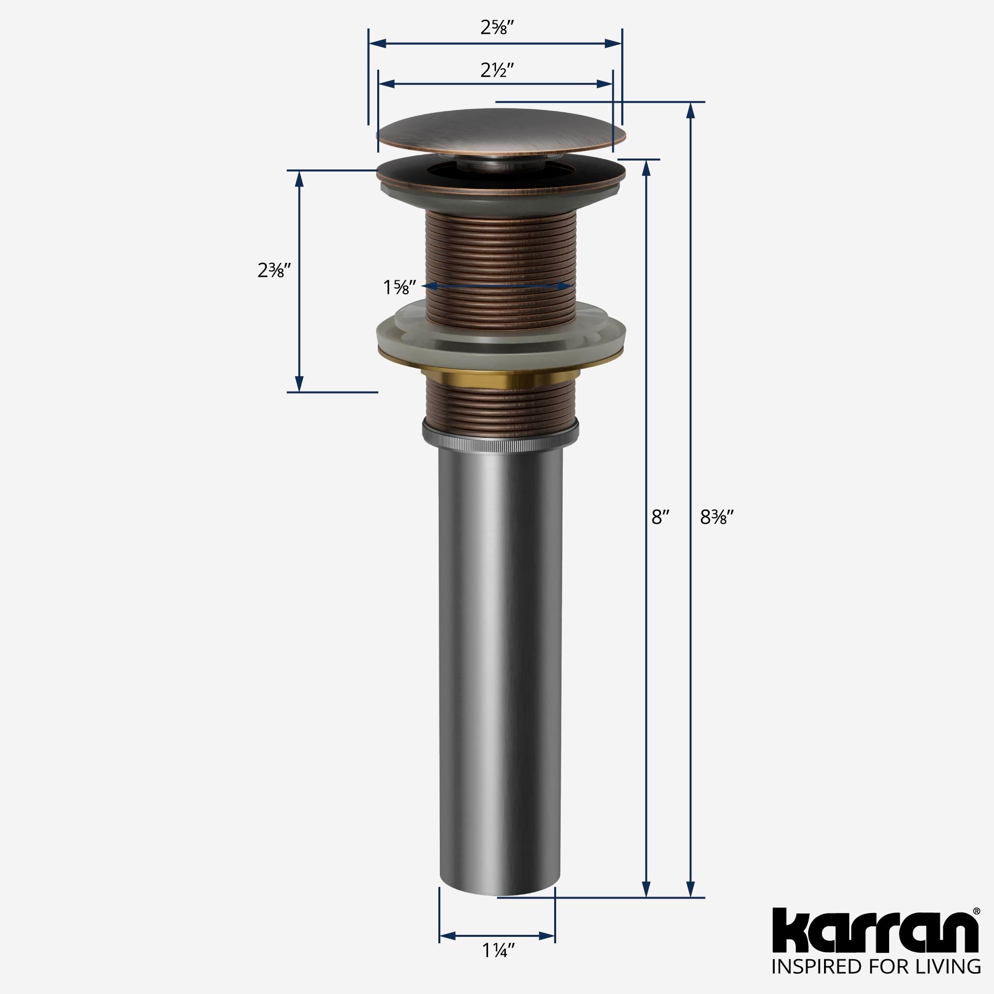 Alternate Image for Karran Bathroom Accessory , Lead-free Brass, Oil Rubbed Bronze, PU25ORB