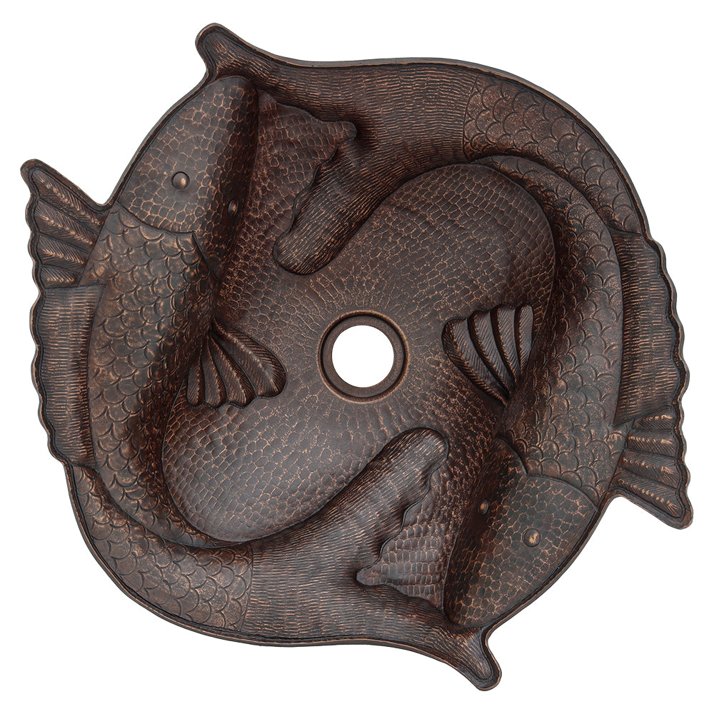 Alternate Image for Premier Copper Products 19" Copper Bathroom Sink, Oil Rubbed Bronze, PV2FHDB