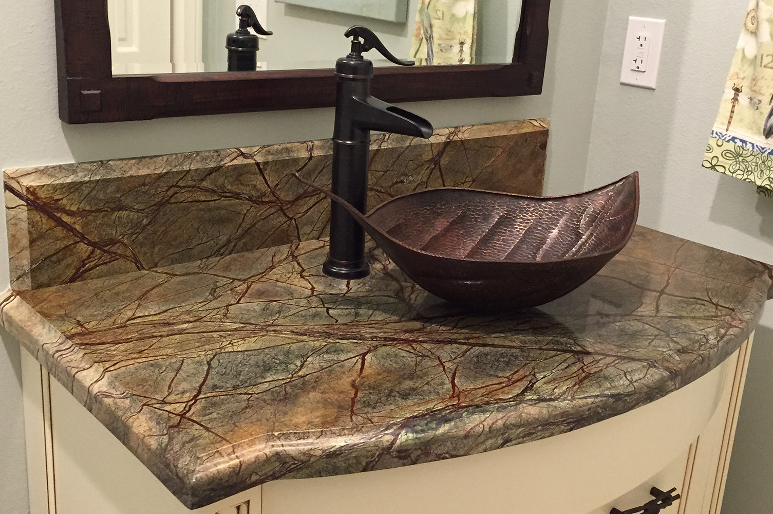 Alternate Image for Premier Copper Products 21" Copper Bathroom Sink, Oil Rubbed Bronze, PVLFDB