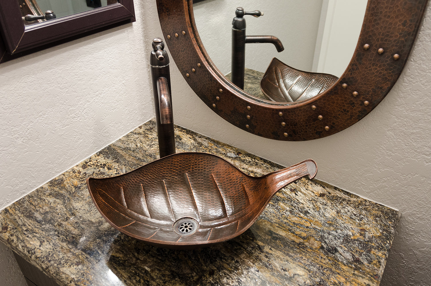 Alternate Image for Premier Copper Products 21" Copper Bathroom Sink, Oil Rubbed Bronze, PVLFDB
