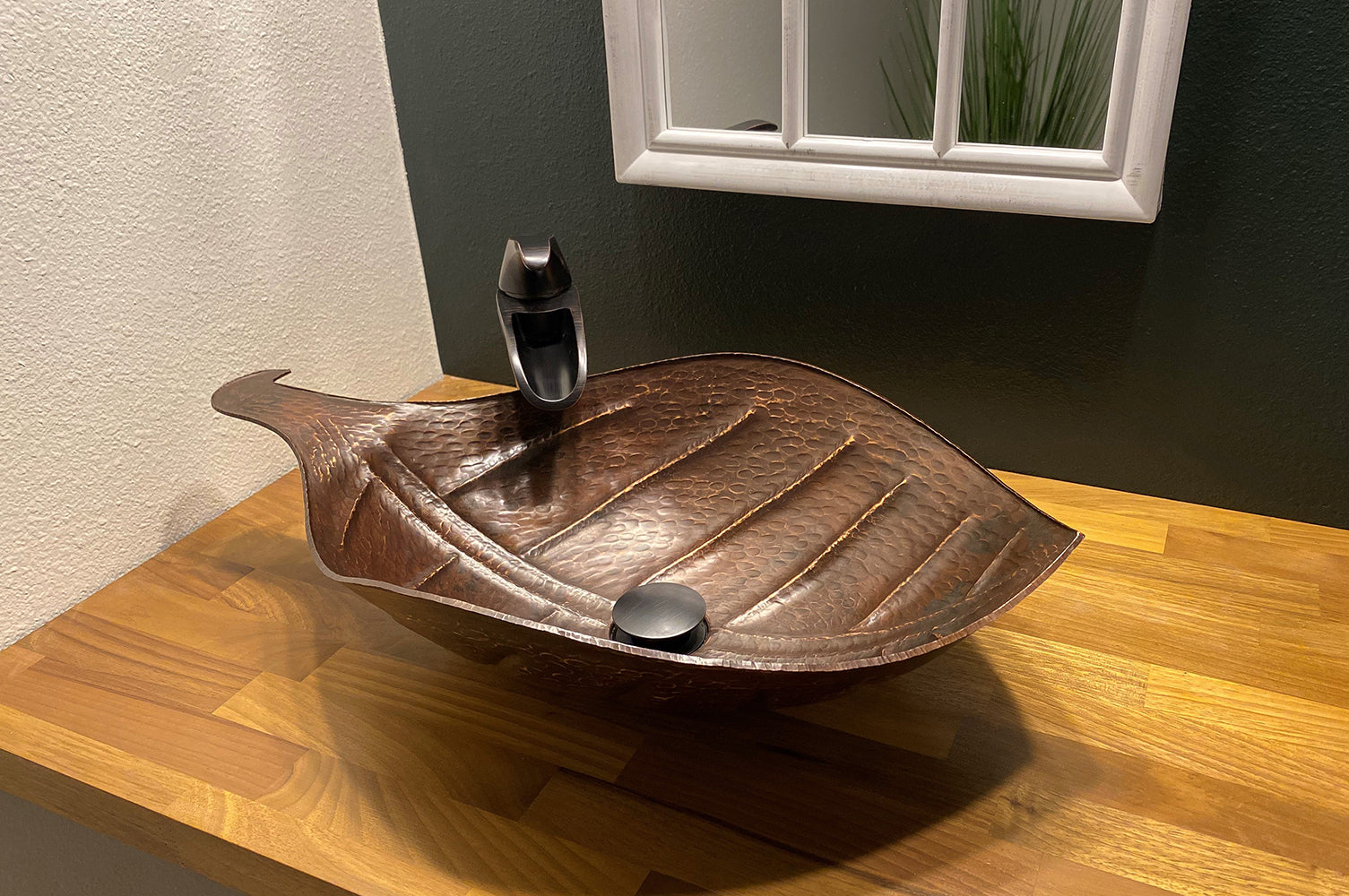 Alternate Image for Premier Copper Products 21" Copper Bathroom Sink, Oil Rubbed Bronze, PVLFDB