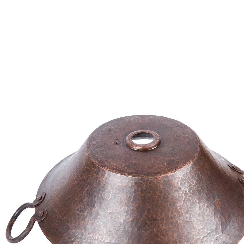 Alternate Image for Premier Copper Products Round Hand Forged Old World Miners Pan Copper Vessel Bathroom Sink, Matching Drain and Accessories, Oil Rubbed Bronze, BSP5_PVMPDB-P