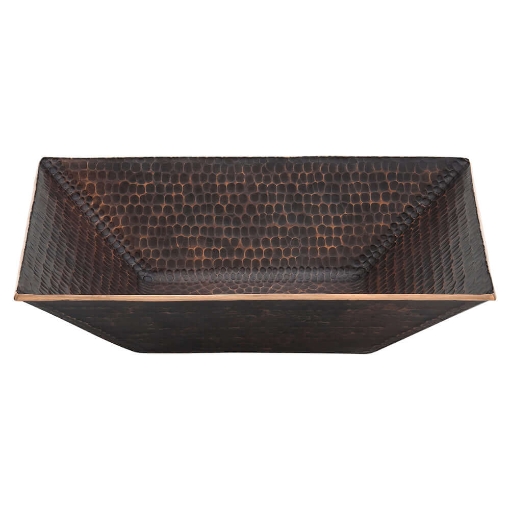 Alternate Image for Premier Copper Products 17" Rectangle Copper Bathroom Sink, Oil Rubbed Bronze, PVMRECDB