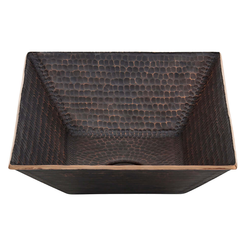 Alternate Image for Premier Copper Products 17" Rectangle Copper Bathroom Sink, Oil Rubbed Bronze, PVMRECDB