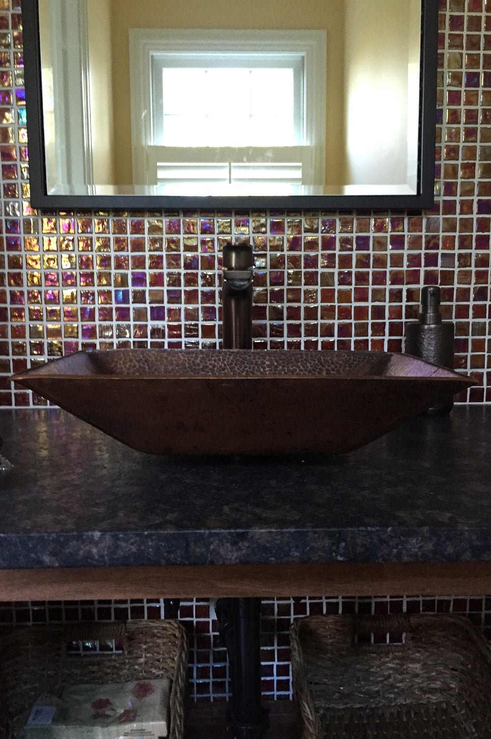 Alternate Image for Premier Copper Products 17" Rectangle Copper Bathroom Sink, Oil Rubbed Bronze, PVMRECDB