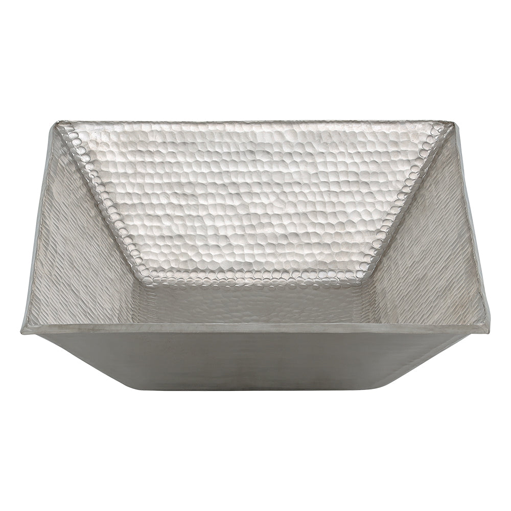Alternate Image for Premier Copper Products 17" Rectangle Copper Bathroom Sink, Nickel, PVMRECEN