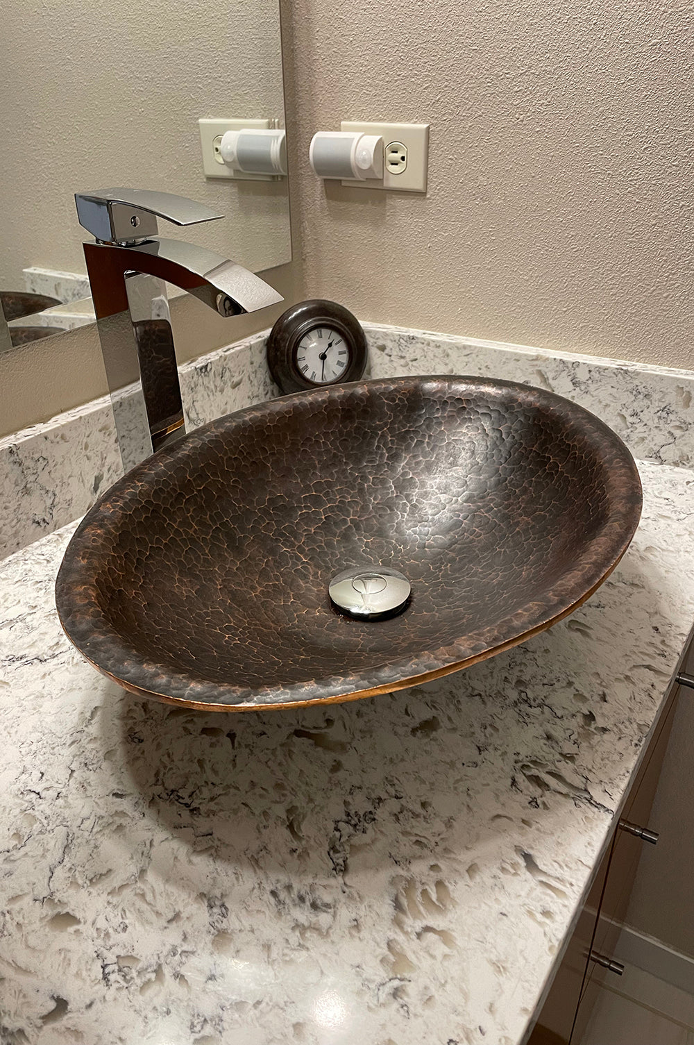 Alternate Image for Premier Copper Products 20" Oval Copper Bathroom Sink, Oil Rubbed Bronze, PVOVAL20