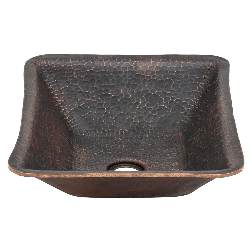 Alternate Image for Premier Copper Products 17" Rectangle Copper Bathroom Sink, Oil Rubbed Bronze, PVREC17