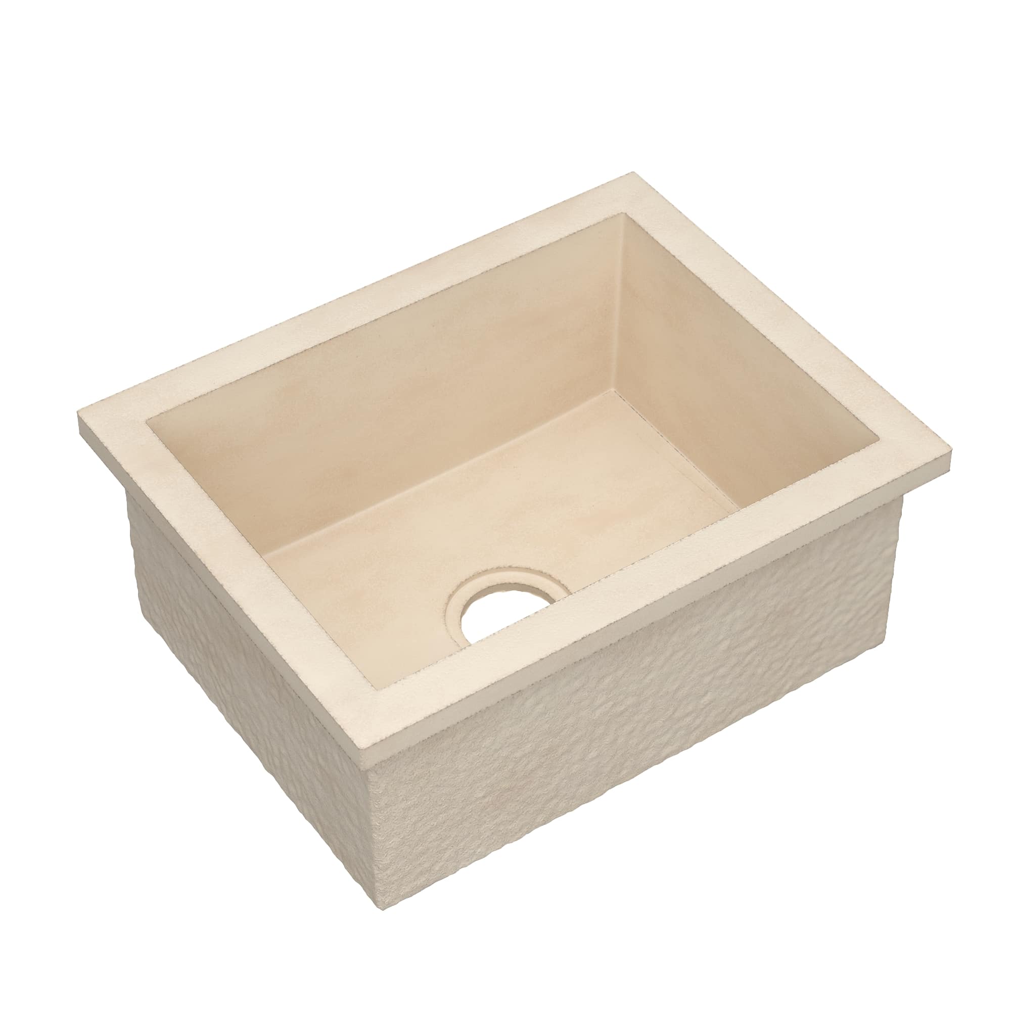 Native Trails Pacifica 23" Undermount NativeStone Concrete Kitchen Sink, Sand, NSK2217-D