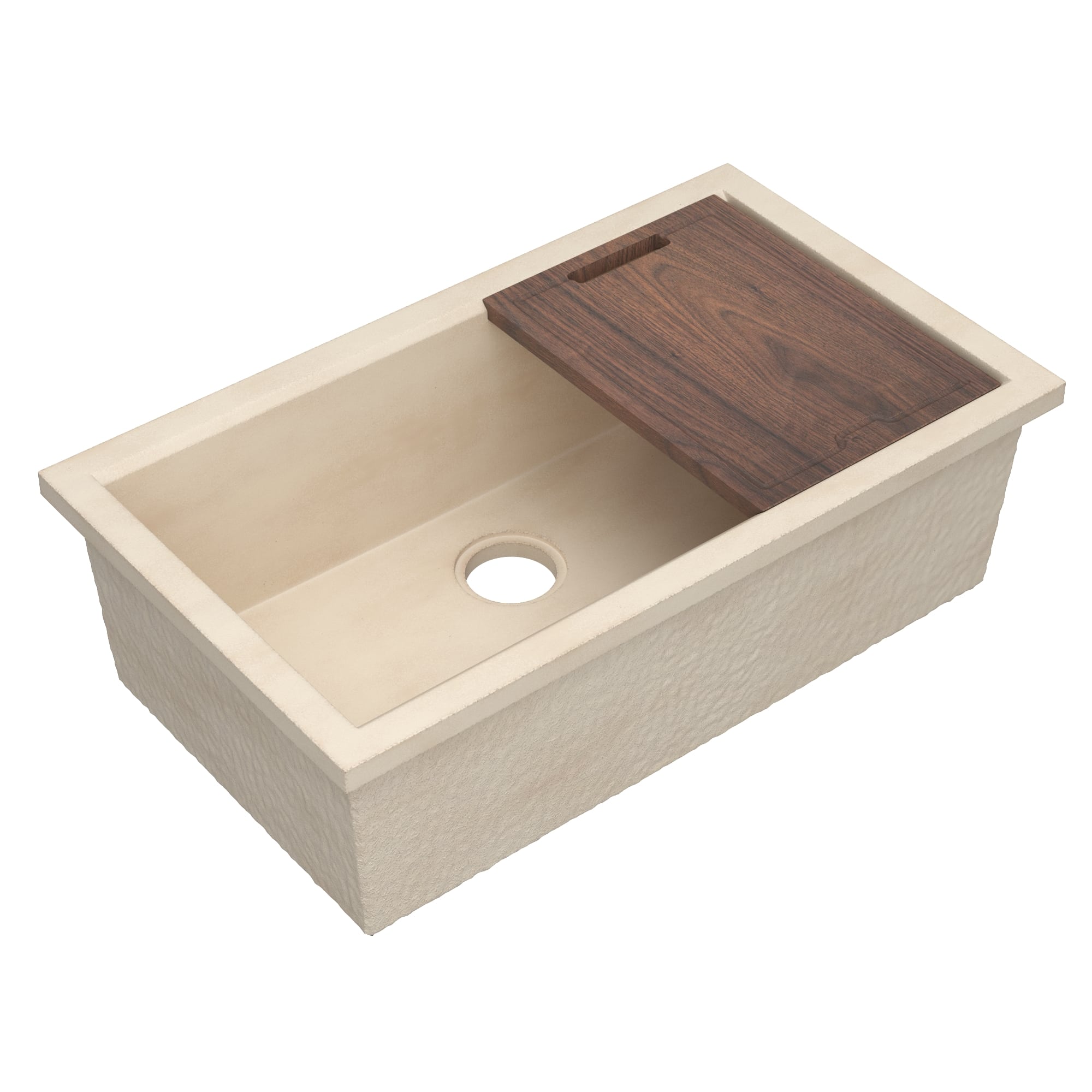 Native Trails Pacifica Concierge 34" Undermount NativeStone Concrete Workstation Kitchen Sink, Sand, NSKG3319-D Product Image