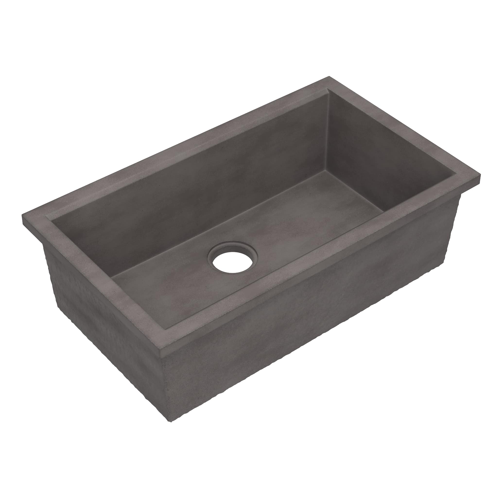 Native Trails Pacifica Concierge 34" Undermount NativeStone Concrete Workstation Kitchen Sink, Slate, NSKG3319-S Product Image