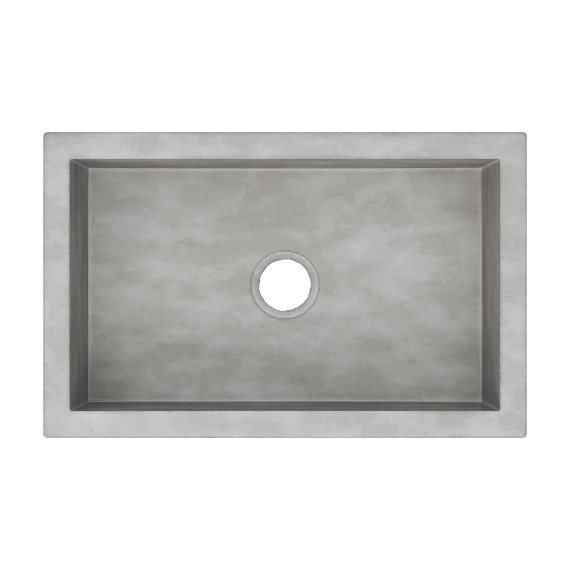 Native Trails Pacifica 30" Undermount NativeStone Concrete Kitchen Sink, Ash, NSK3019-A Product Image