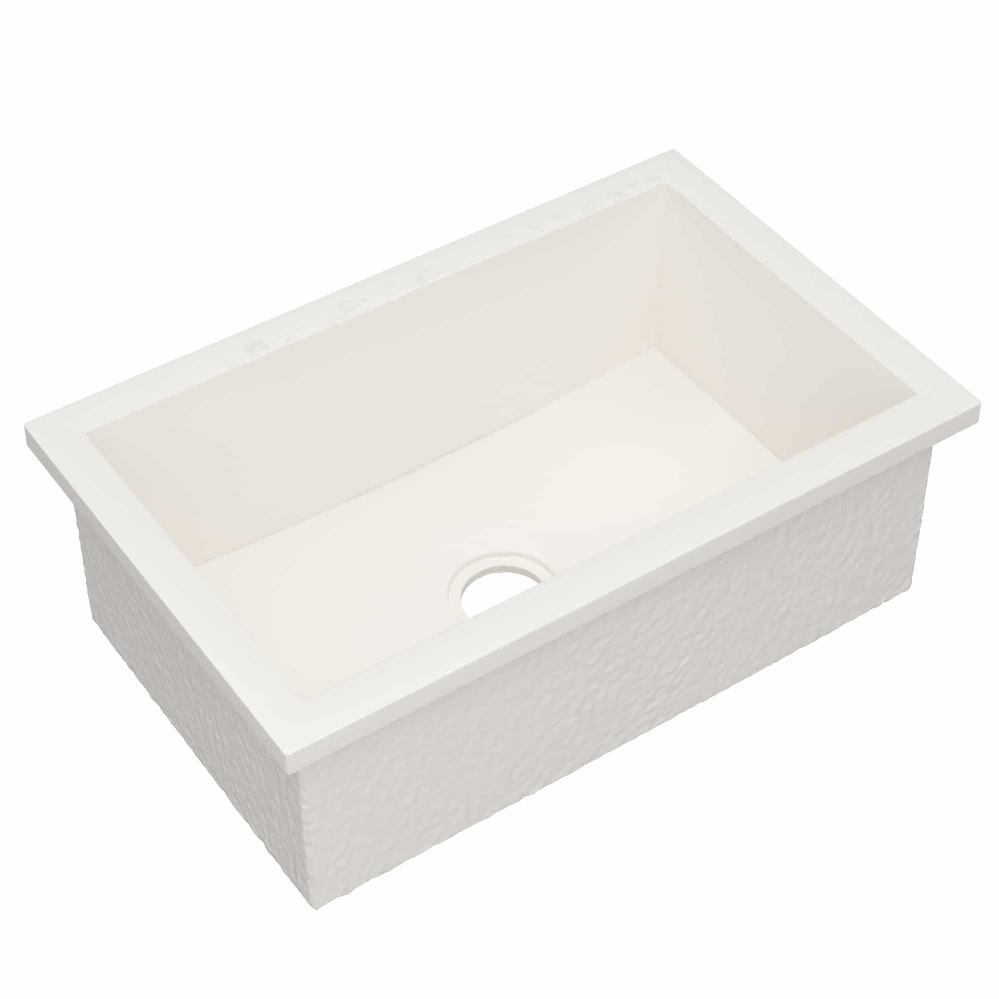 Native Trails Pacifica 30" Undermount NativeStone Concrete Kitchen Sink, Pearl, NSK3019-P