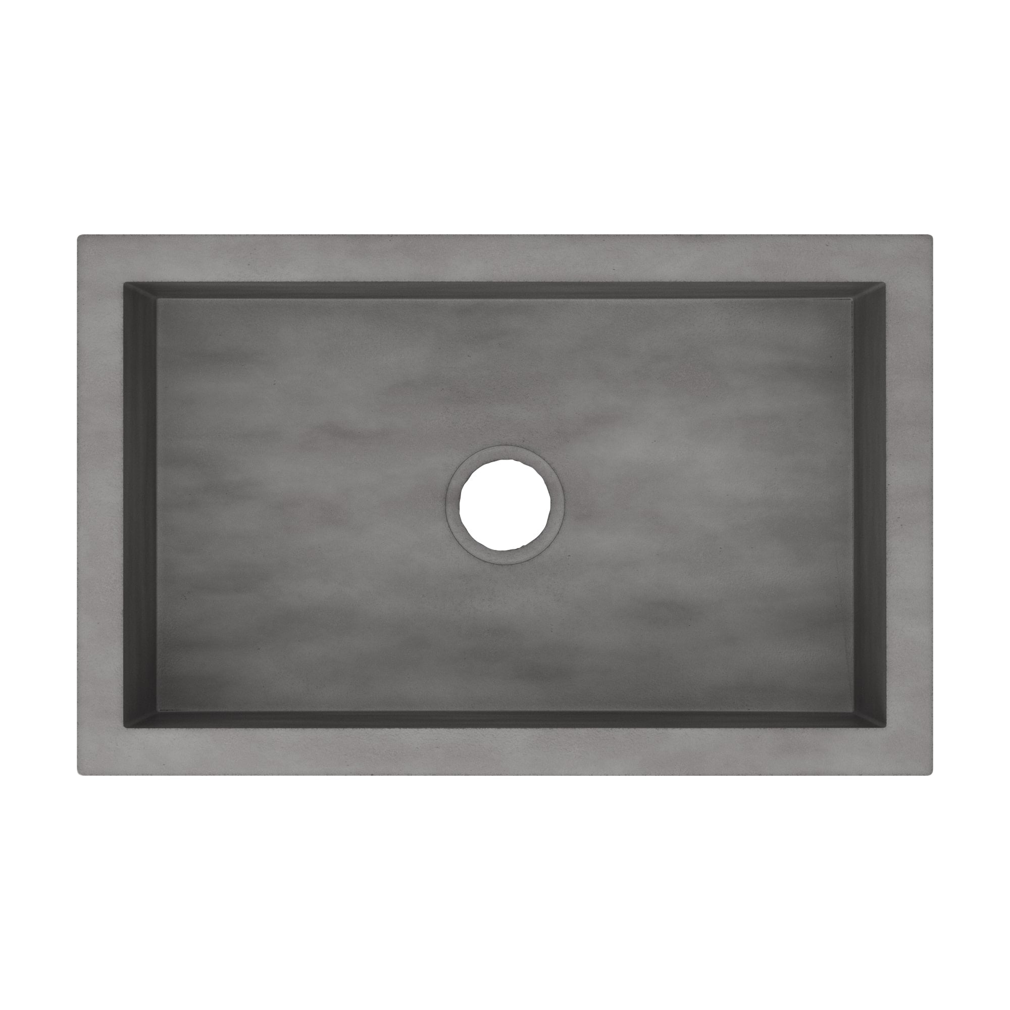 Native Trails Pacifica 30" Undermount NativeStone Concrete Kitchen Sink, Slate, NSK3019-S Product Image