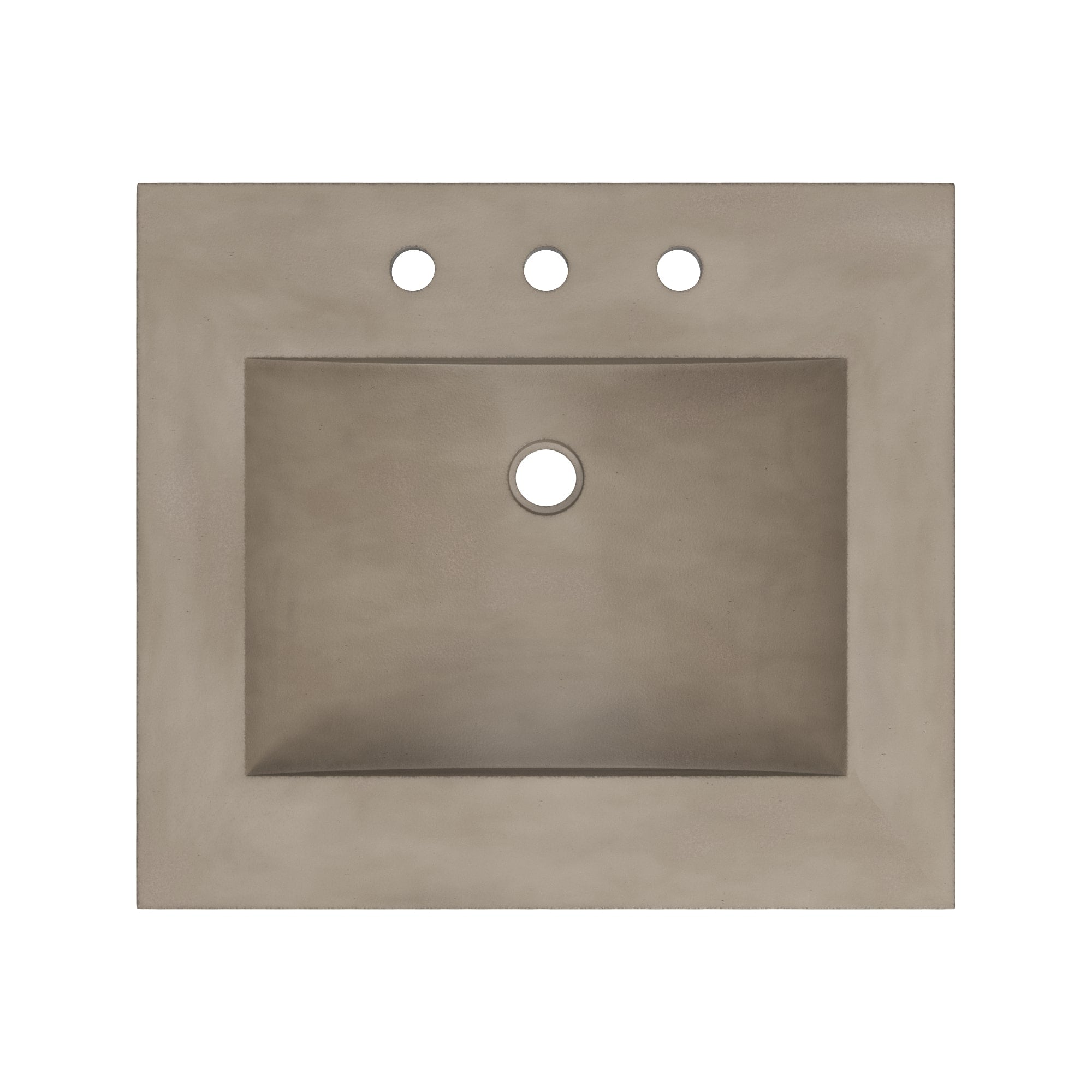 Native Trails 24" Palomar ADA NativeStone Vanity Top and Sink in Earth, 8" Widespread Faucet Holes, NSVNT24-E