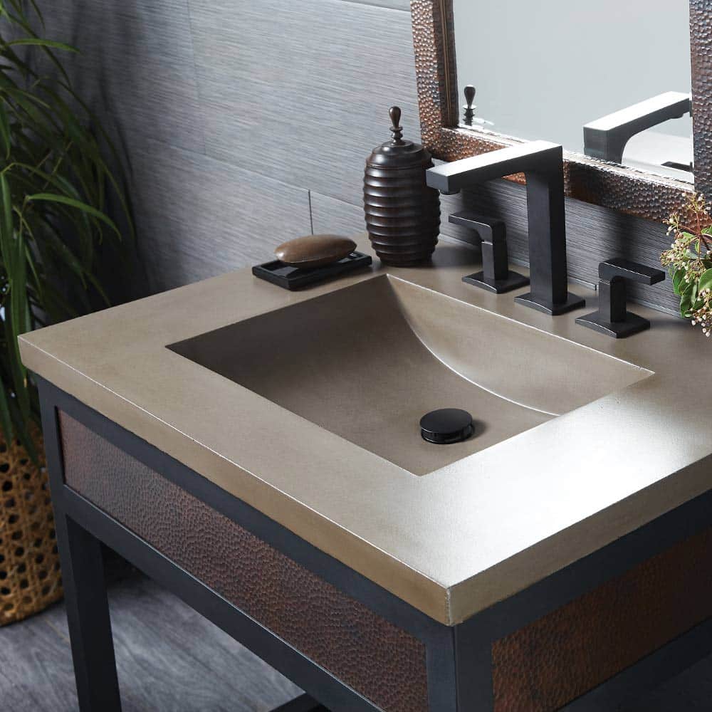 Native Trails 24" Palomar ADA NativeStone Vanity Top and Sink in Earth, 8" Widespread Faucet Holes, NSVNT24-E