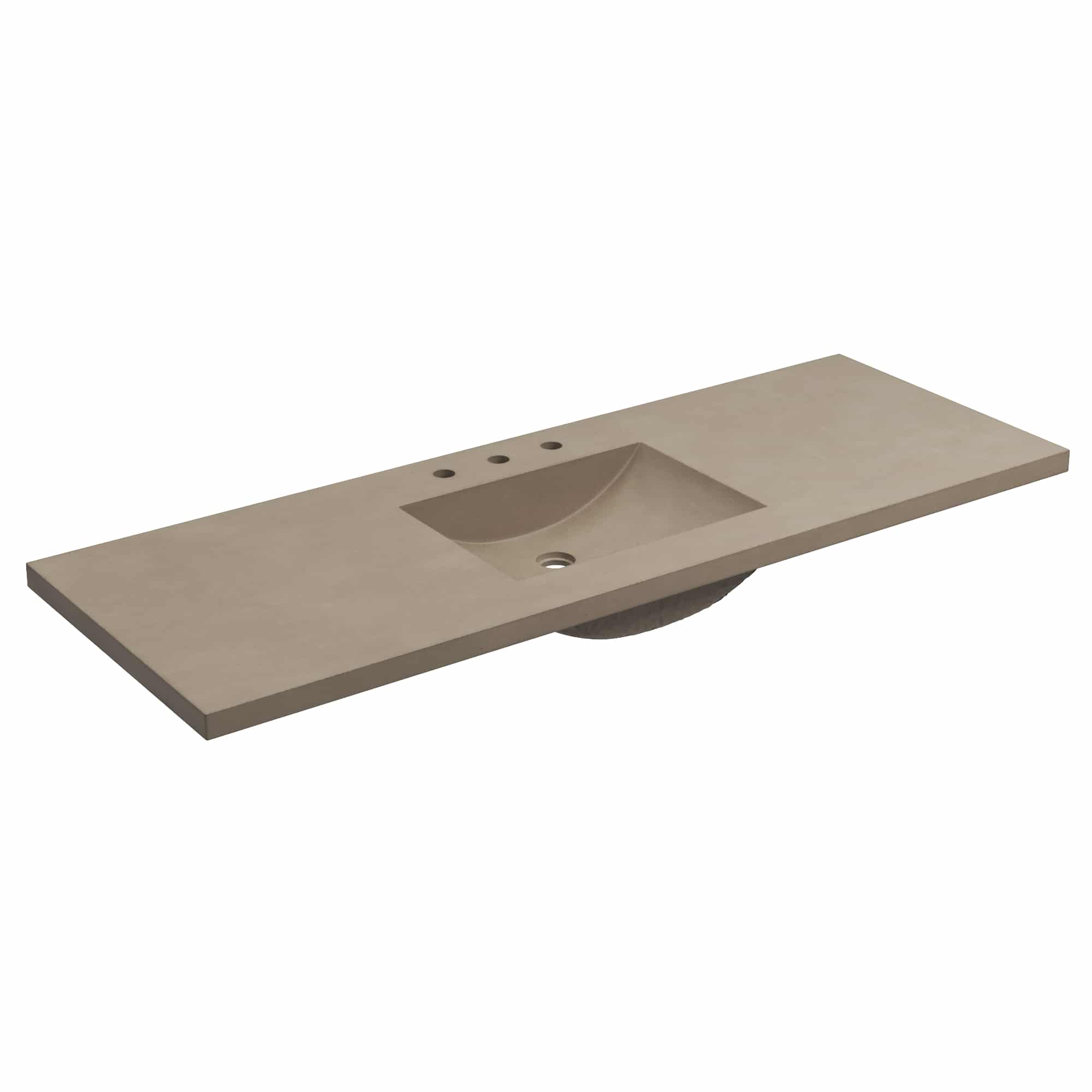 Native Trails 60" Palomar ADA NativeStone Vanity Top and Sink in Earth, 8" Widespread Cutout, NSVNT60-E