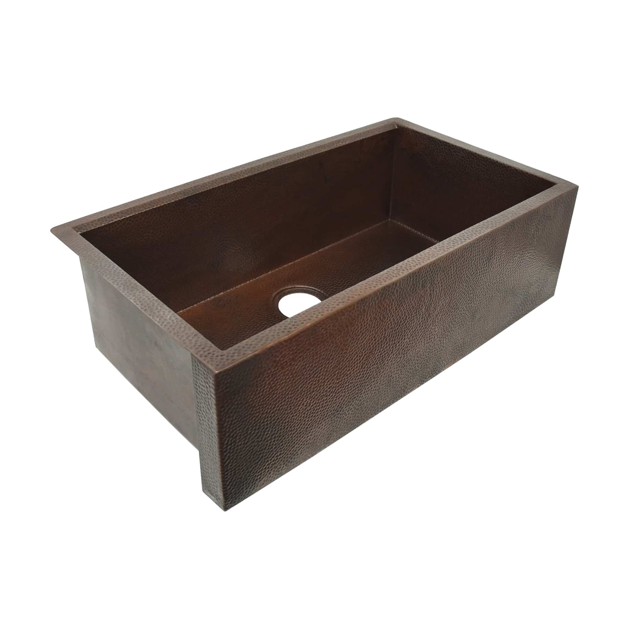 Native Trails Pinnacle Concierge 33" Copper Workstation Farmhouse Kitchen Sink, Antique Copper, CPKG292 Product Image
