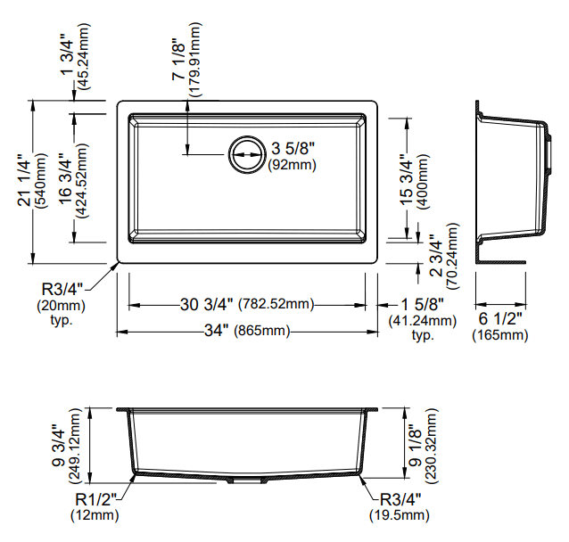 Alternate Image for Karran 34" Quartz Composite Retrofit Workstation Farmhouse Sink with Accessories, Bisque, QARWS-740-BI