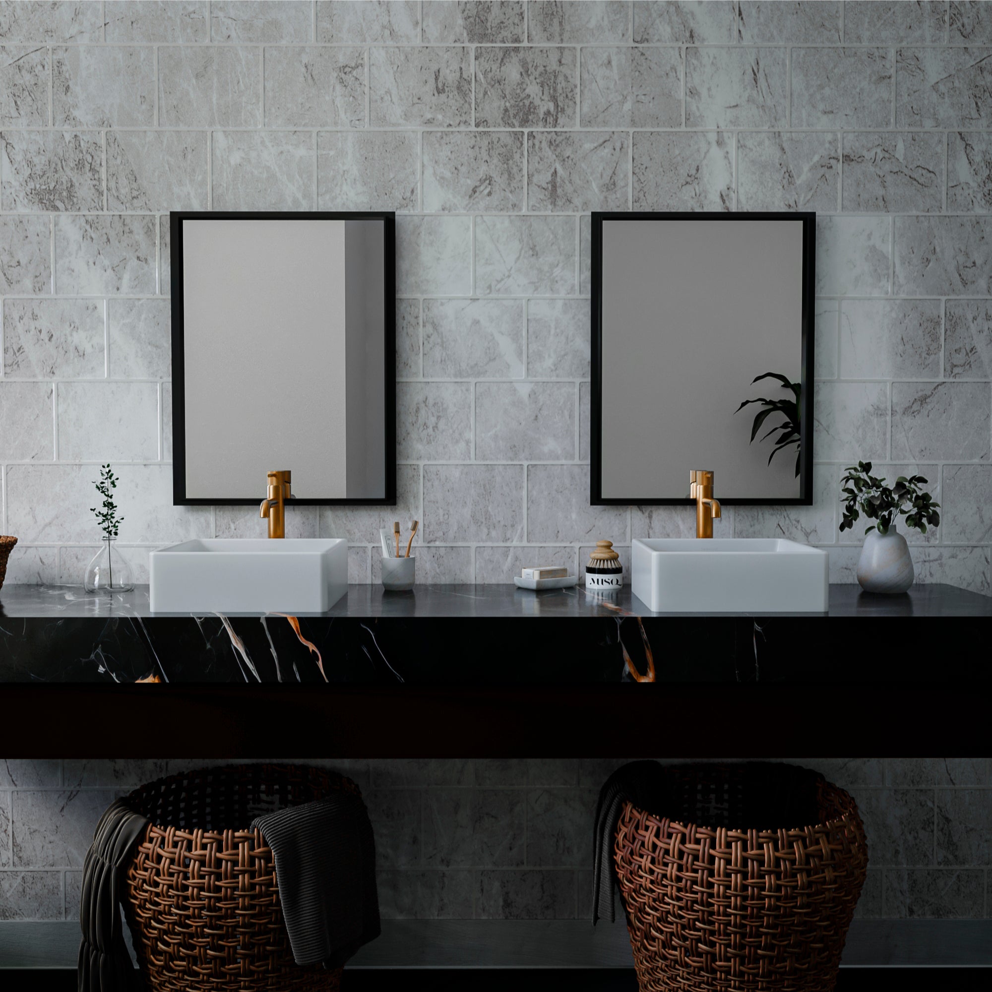 Alternate Image for Karran Quattro 14.5" x 14.5" Square Vessel Acrylic Solid Surface ADA Bathroom Sink, White, QM175WH