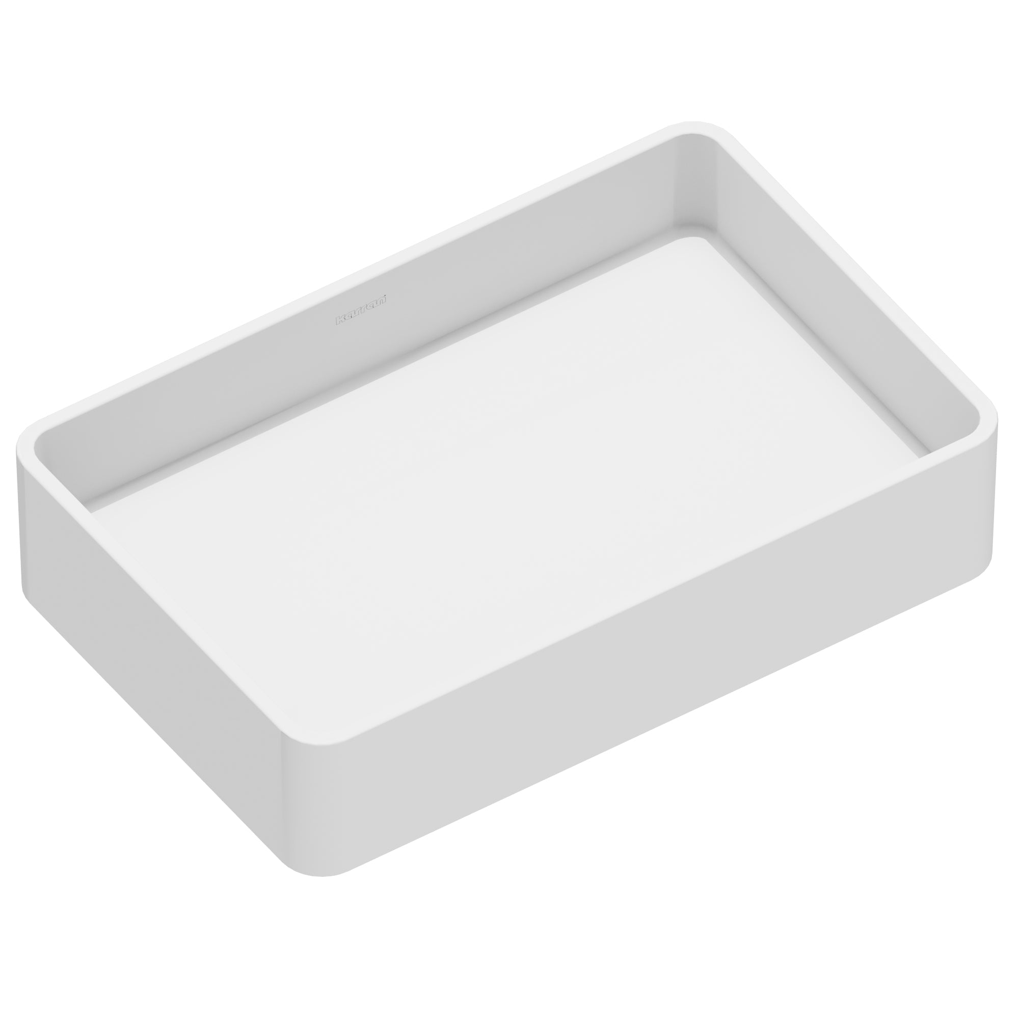 Alternate Image for Karran Quattro 13.75" x 21.25" Rectangular Vessel Acrylic Solid Surface ADA Bathroom Sink, White, QM177WH