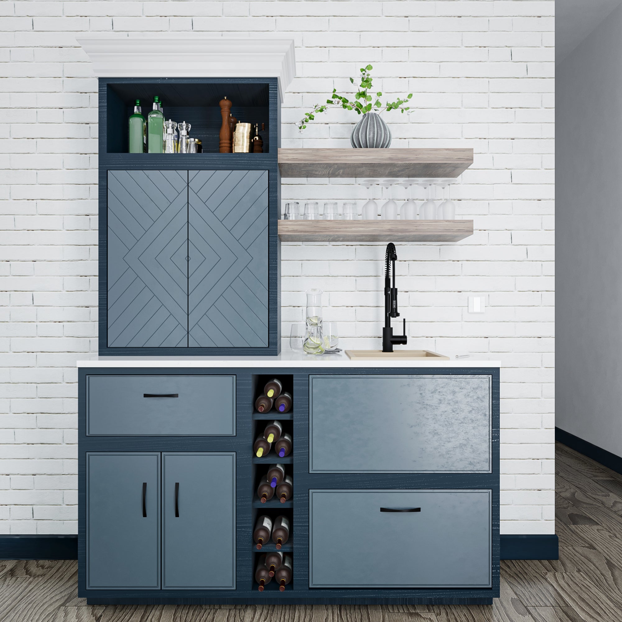 Alternate Image for Karran 16" Drop In/Topmount Quartz Composite Kitchen Sink, Bisque, QT-825-BI