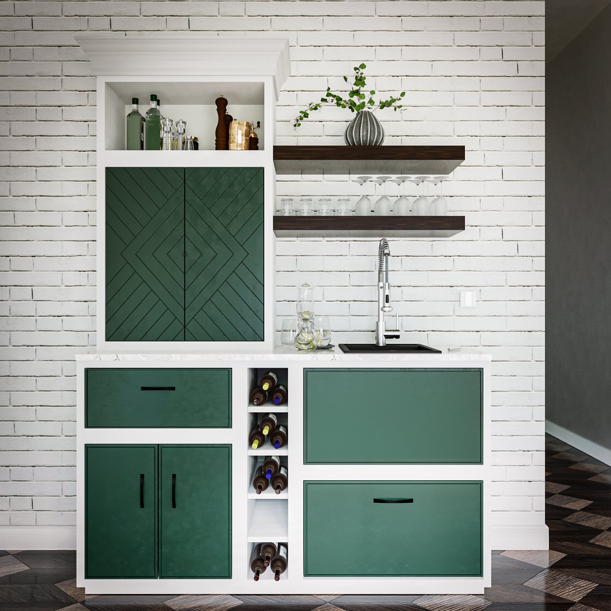 Alternate Image for Karran 16" Drop In/Topmount Quartz Composite Kitchen Sink, Black, QT-825-BL