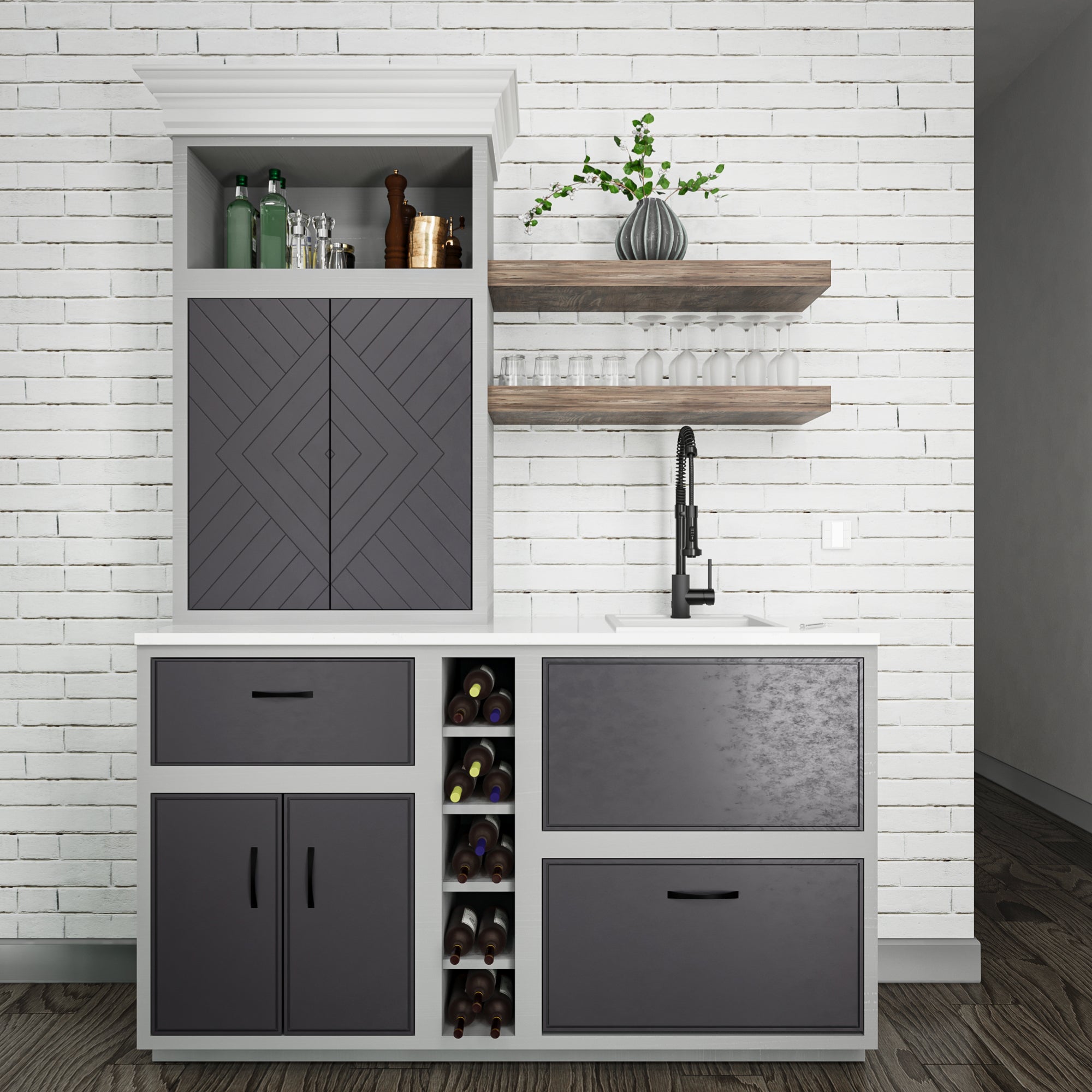 Alternate Image for Karran 16" Drop In/Topmount Quartz Composite Kitchen Sink, White, QT-825-WH