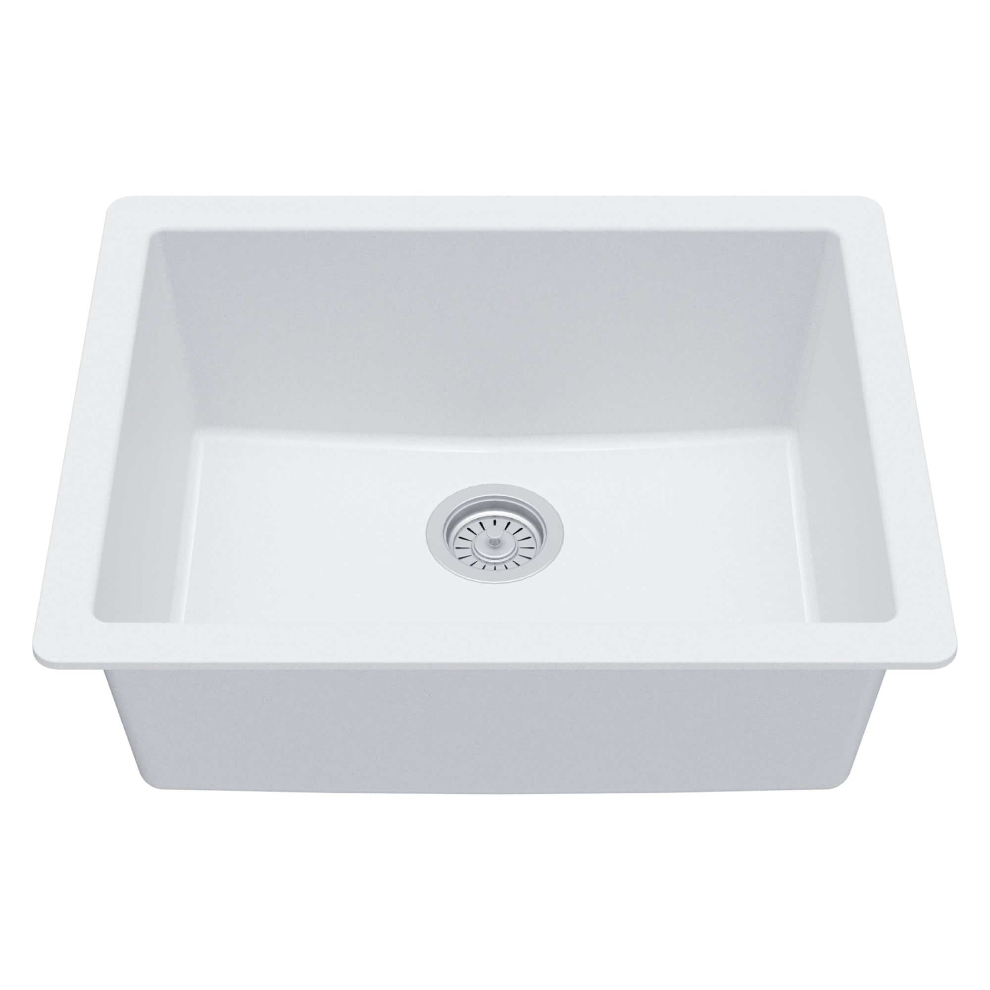 Alternate Image for Karran 24" Undermount Quartz Composite Kitchen Sink, White, QU-820-WH