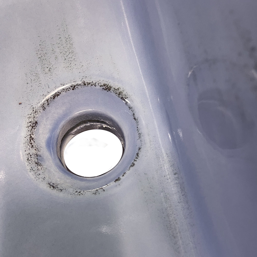 Nantucket sinks regatta rectangle fireclay bathroom sink with accessories light blue/grey distress alternate product image