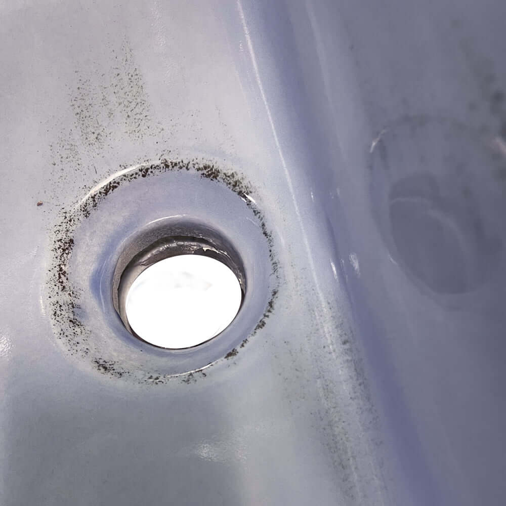 Nantucket sinks regatta rectangle fireclay bathroom sink with accessories light blue/grey distress alternate product image