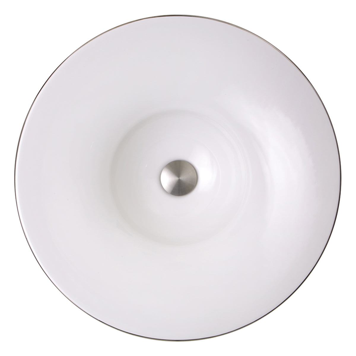 Alternate Image for Nantucket Sinks Regatta 18" Fireclay Bathroom Vessel Sink, White/Platinum, RC77240P
