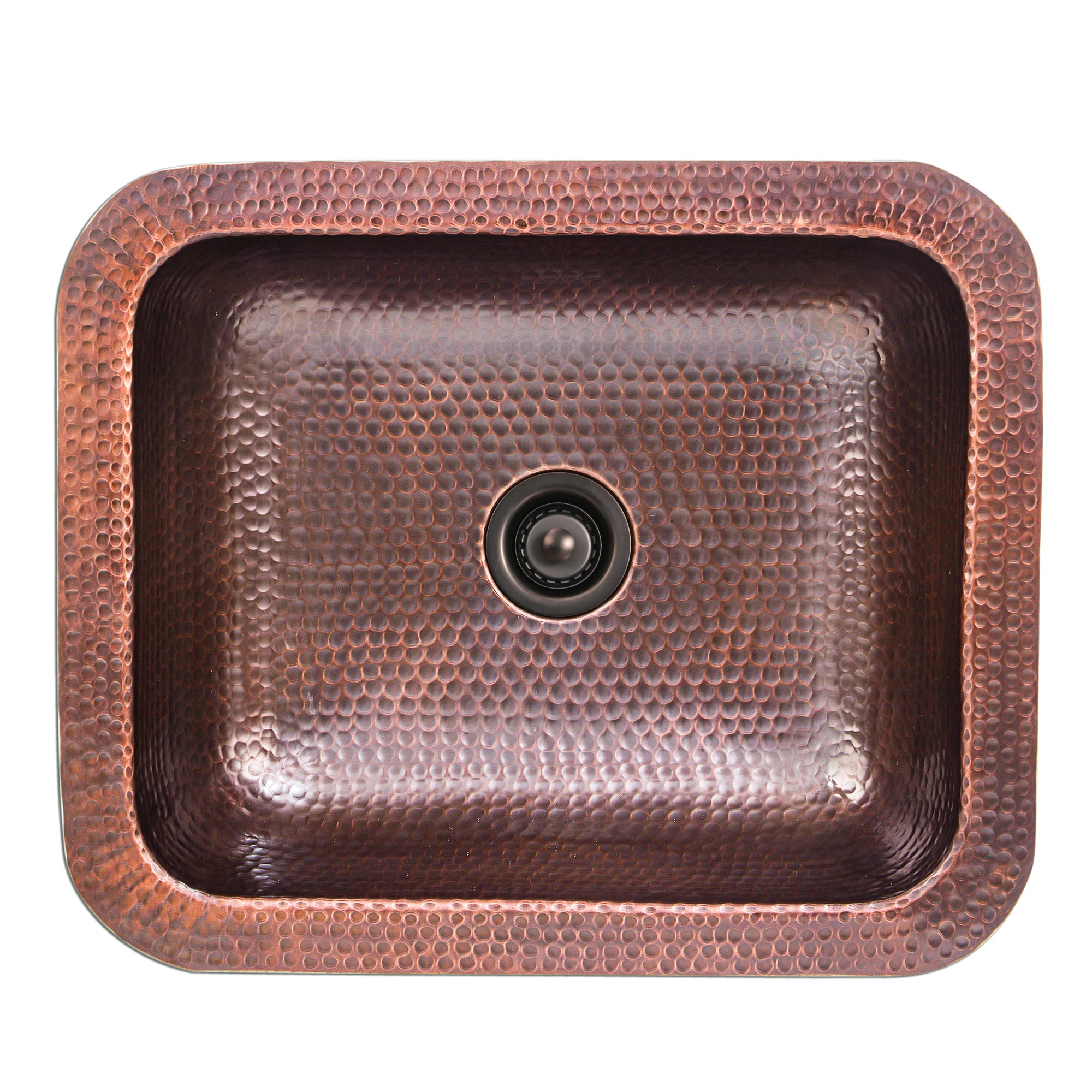 Nantucket Sinks Brightwork Home 17" Rectangle Copper Bar/Prep Sink with Accessories, 16 Gauge, REHC-2.5