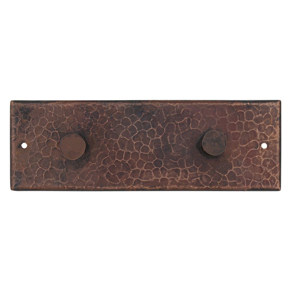 Alternate Image for Premier Copper Products Hammered Copper Double Robe/Towel Hook, 17 Gauge, Oil Rubbed Bronze, RH2