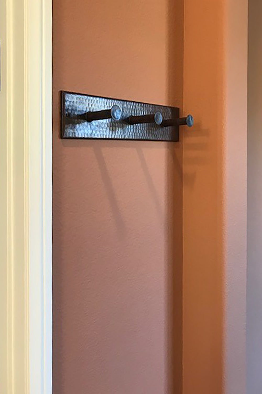 Alternate Image for Premier Copper Products Hammered Copper Triple Robe/Towel Hook, 17 Gauge, Oil Rubbed Bronze, RH3