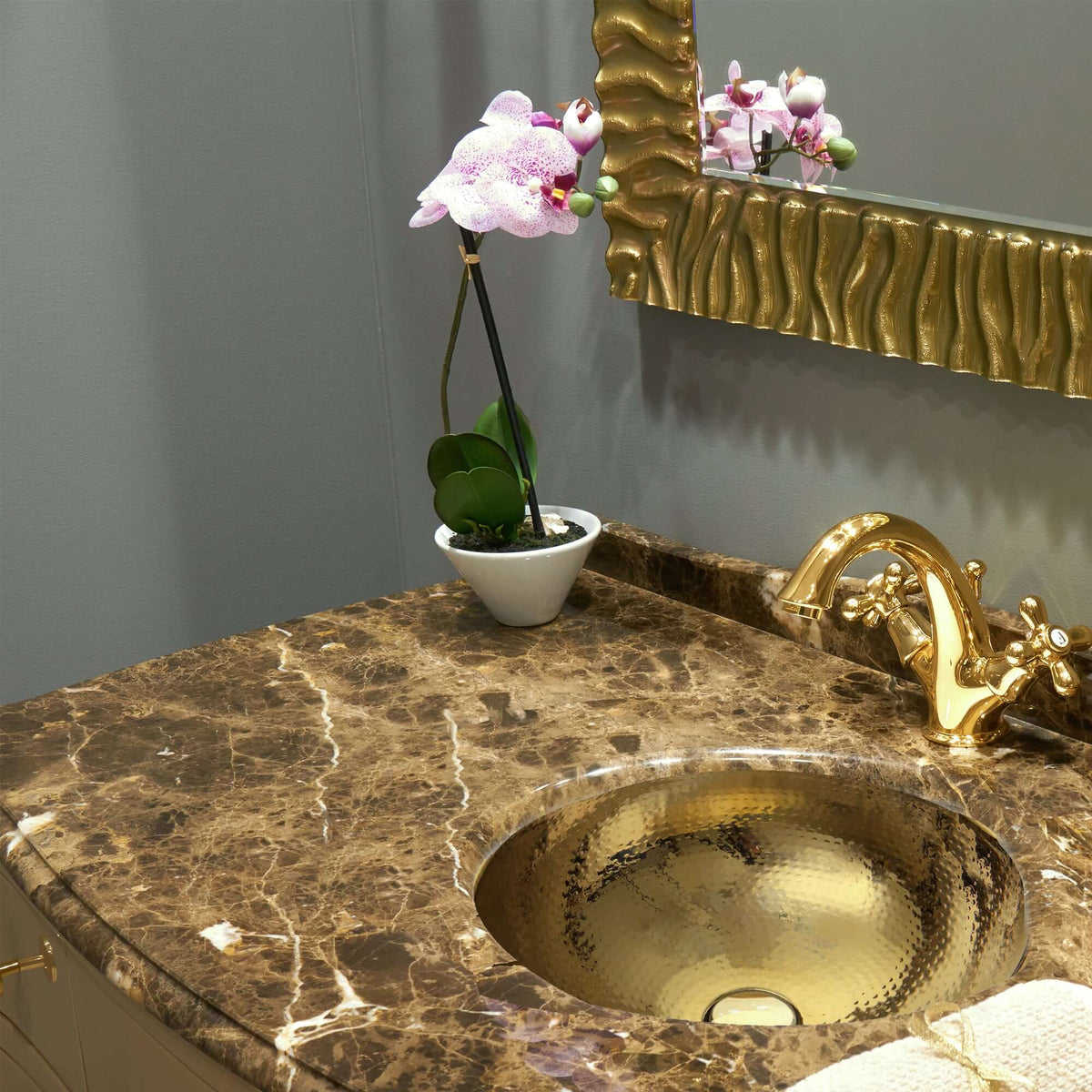 Alternate Image for Nantucket Sinks Brightwork Home 17" Brass Bathroom Sink, RLB-OF