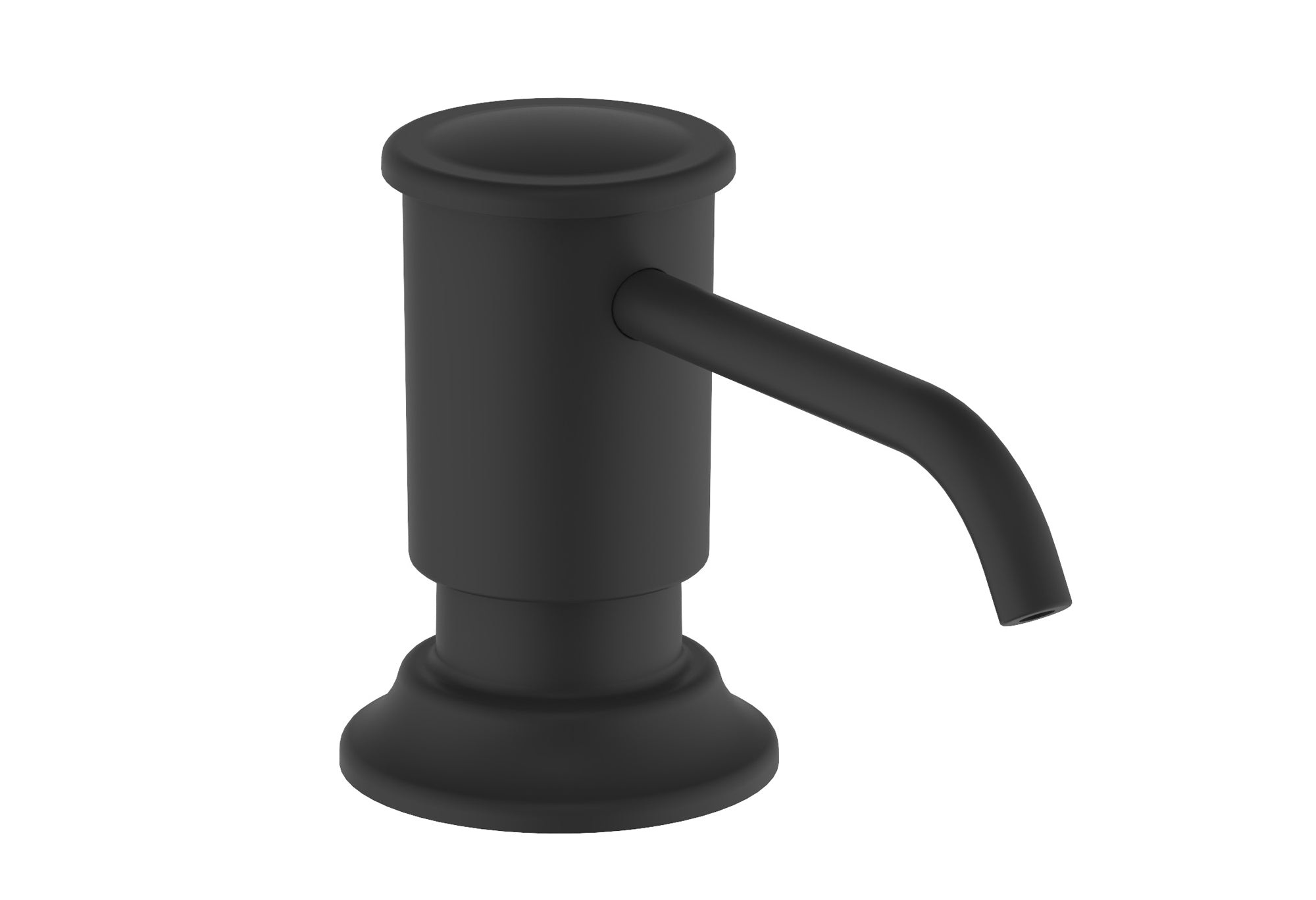 Ruvati Built in Soap Dispenser for Kitchen Sink with Matte Black Countertop Dish Soap Hand Lotion Pump with Refillable Bottle, Plastic, RVA1020MB Product Image