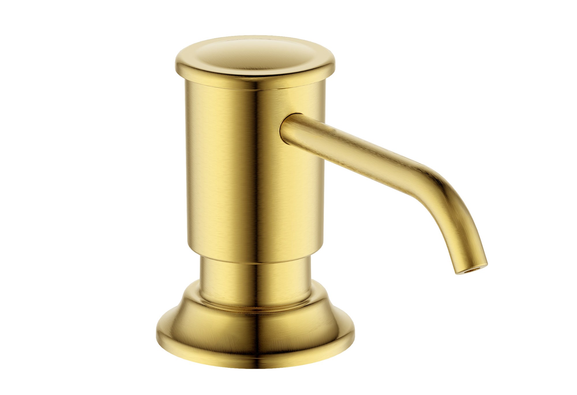 Ruvati Built in Soap Dispenser for Kitchen Sink with Brushed Gold Countertop Dish Soap Hand Lotion Pump with Refillable Bottle, Plastic, RVA1020SG Product Image