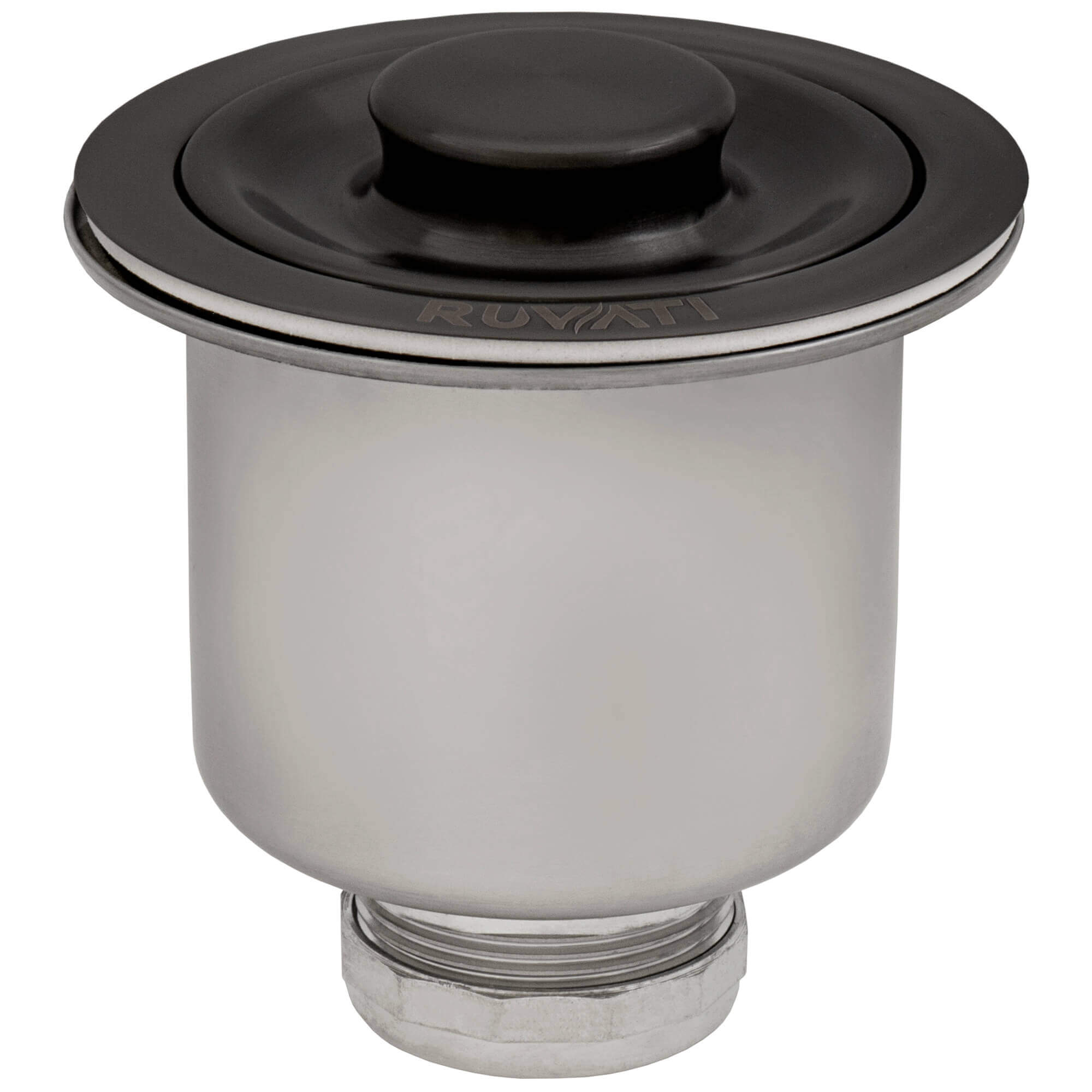 Alternative View of Ruvati Deep Basket Strainer Drain for Kitchen Sinks all Metal 3-1/2 inch, Gunmetal Black Stainless Steel, RVA1027BL
