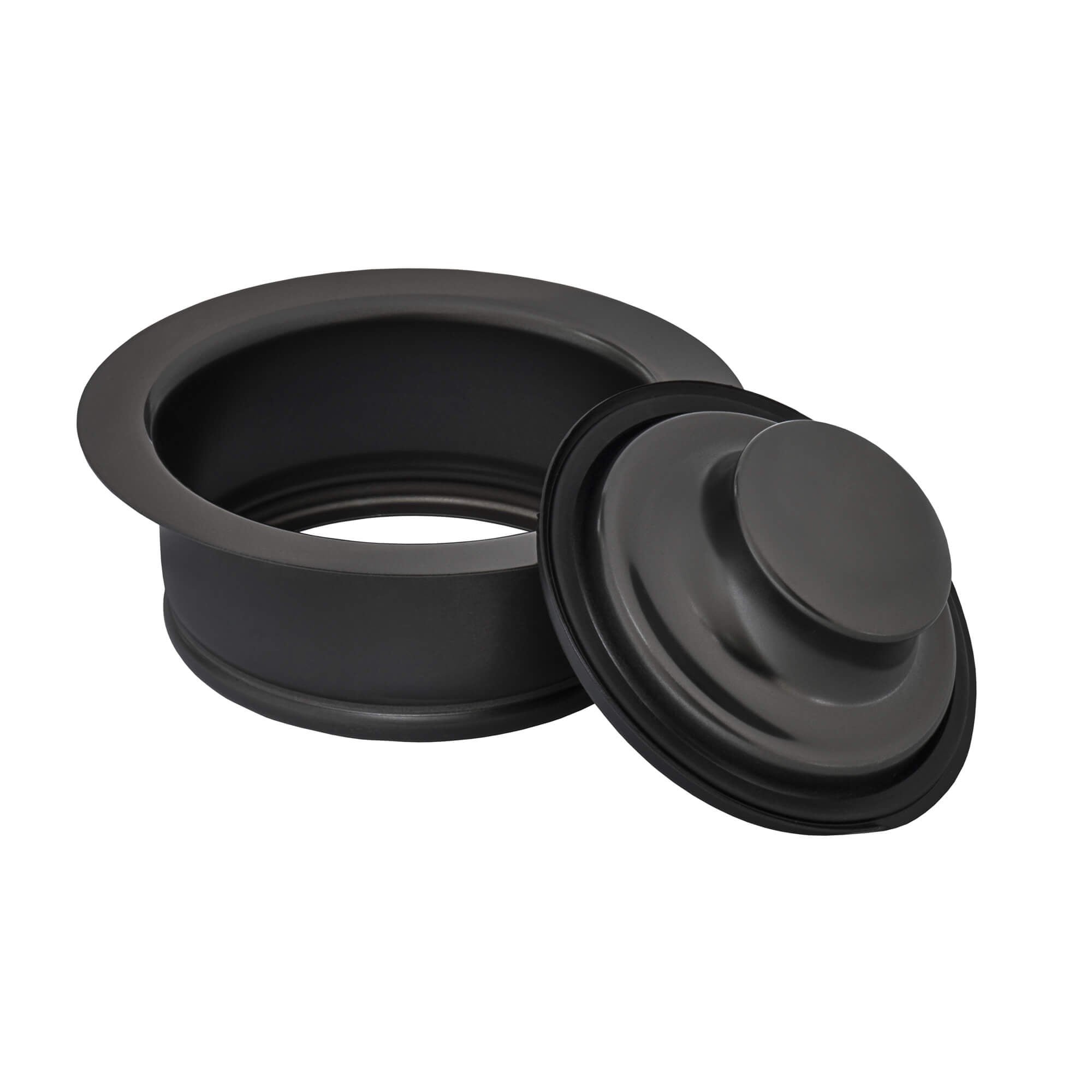 Alternative View of Ruvati Garbage Disposal Flange Drain for Kitchen Sinks - Gunmetal Black Stainless Steel, RVA1041BL