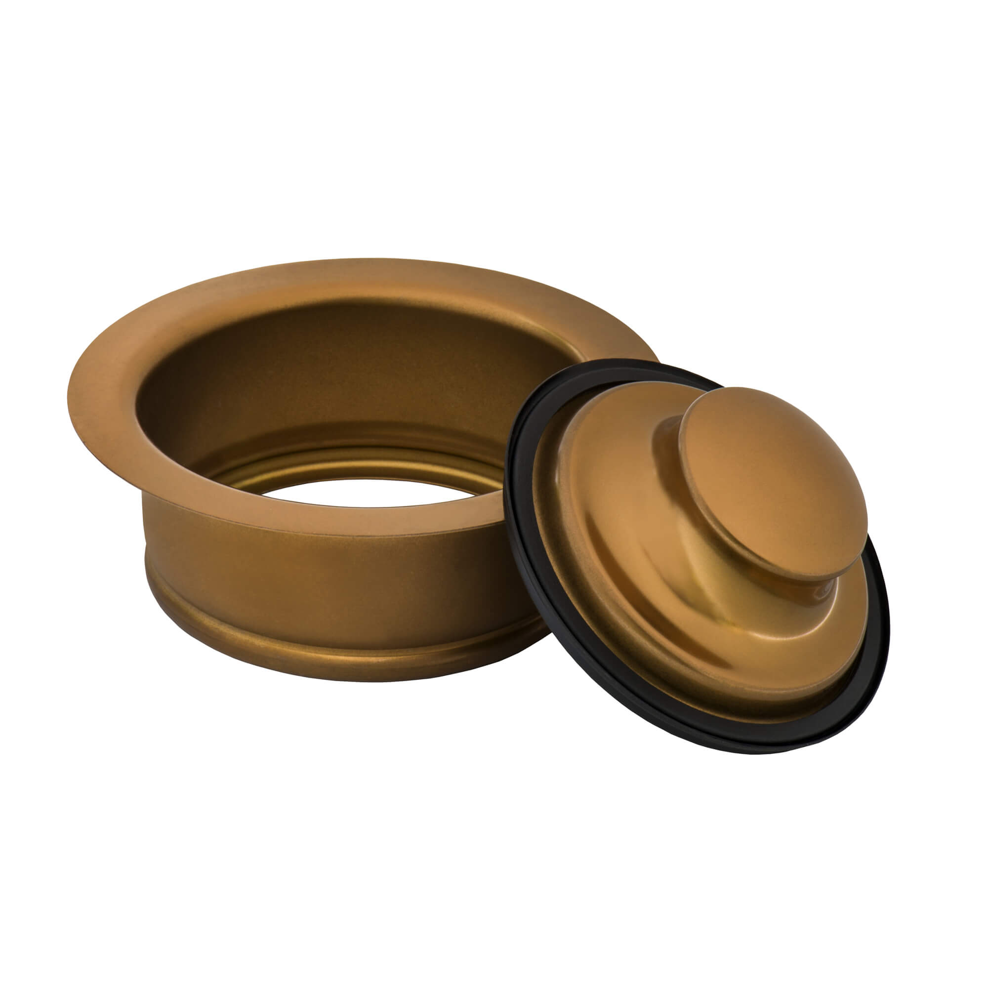 Alternative View of Ruvati Garbage Disposal Flange Drain for Kitchen Sinks - Copper Tone Stainless Steel, RVA1041CP