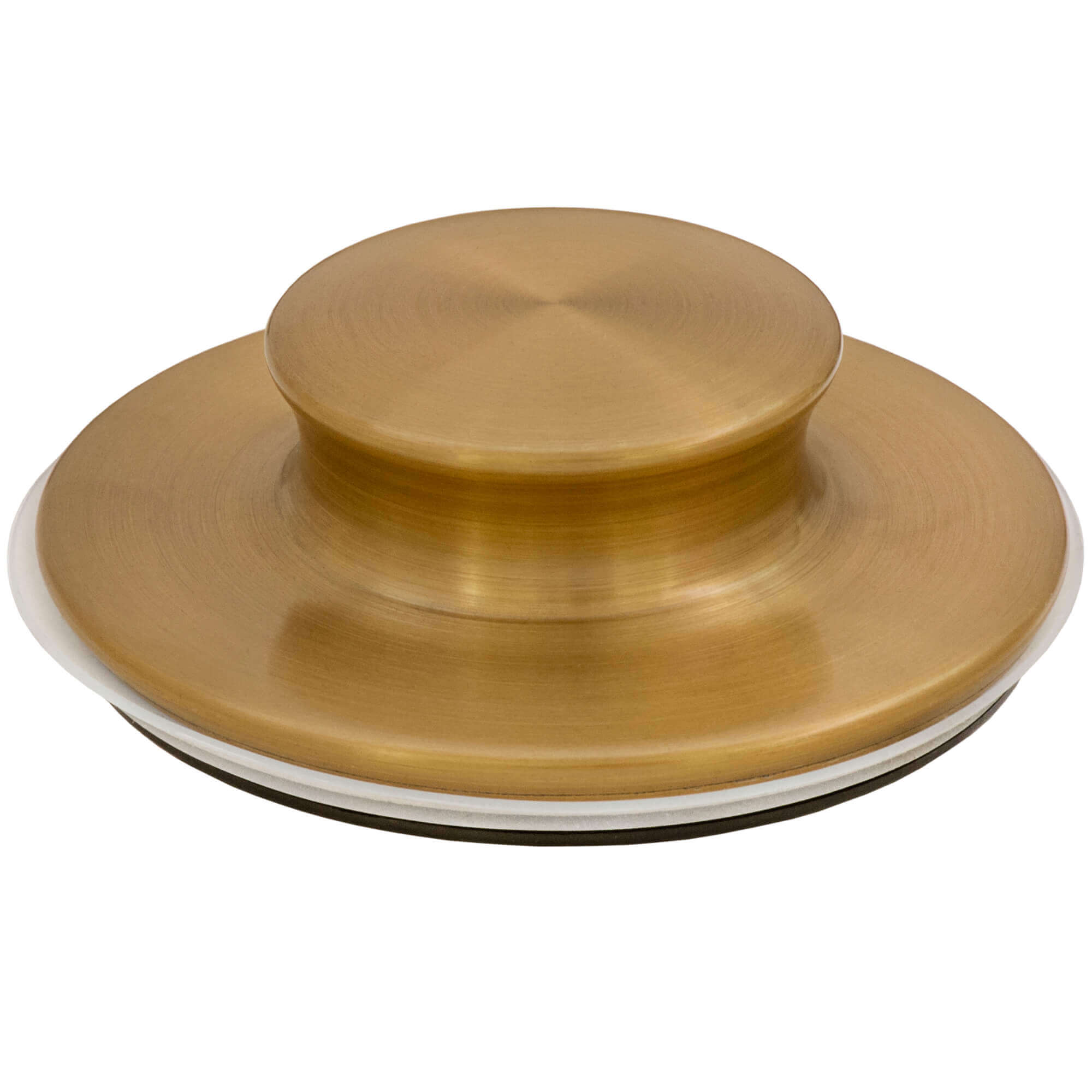Alternate Image for Ruvati Garbage Disposal Flange Drain with Basket Strainer Drain and Stopper, Brushed Gold Satin Brass, Stainless Steel, Brass Tone Matte Gold, RVA1042GG