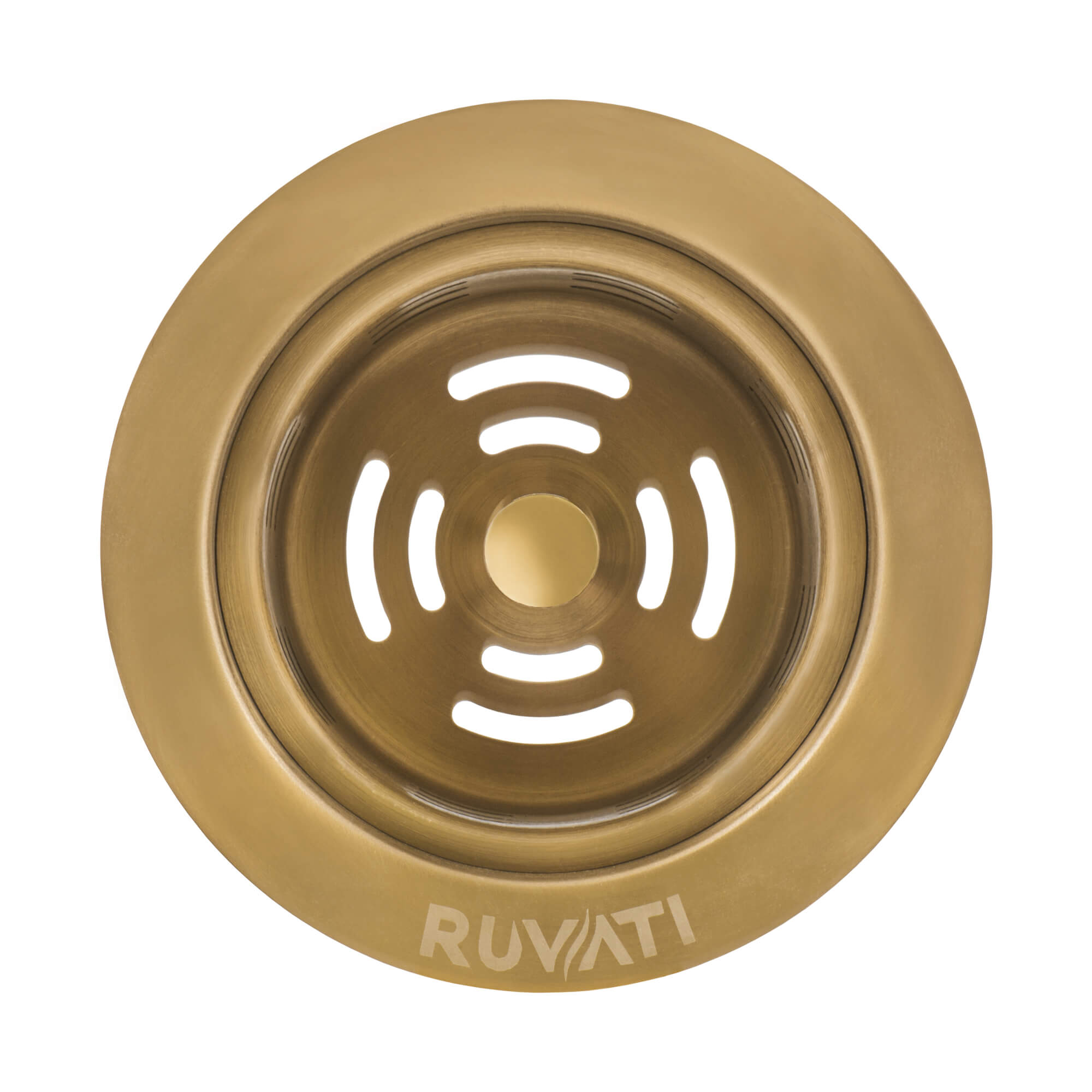 Alternate Image for Ruvati Extended Garbage Disposal Flange Drain with Deep Basket Strainer Drain - Matte Gold Satin Brass, RVA1049GG